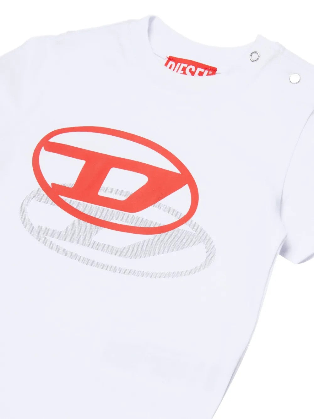 Diesel T-SHIRT CON LOGO CENTRALE Bianco