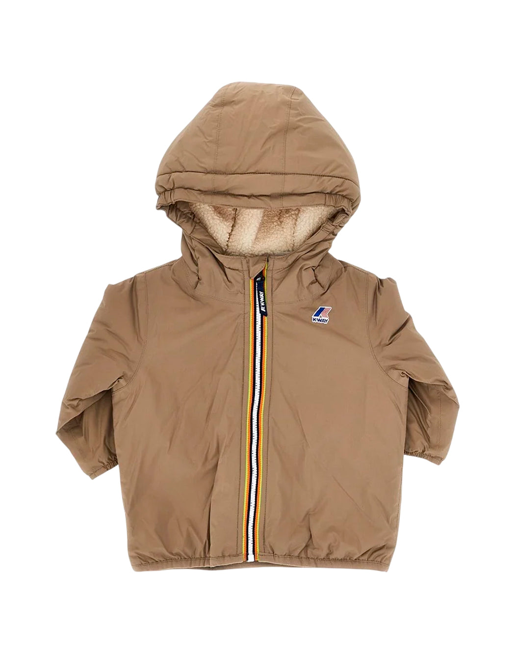 K-way Piumini corti da Bambino K-way, colore Marrone Marrone