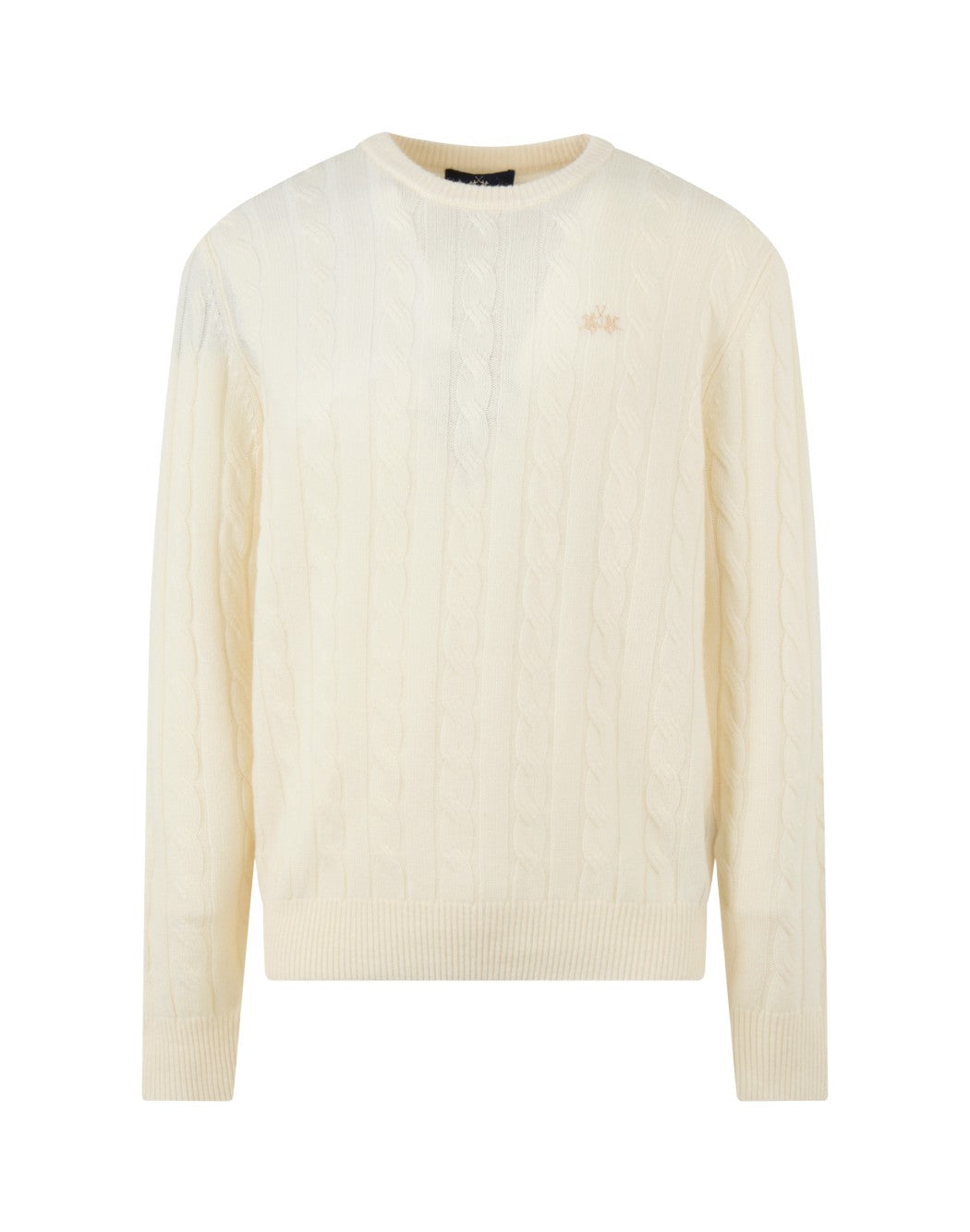La Martina Maglie girocollo da Uomo La martina, colore Bianco Bianco