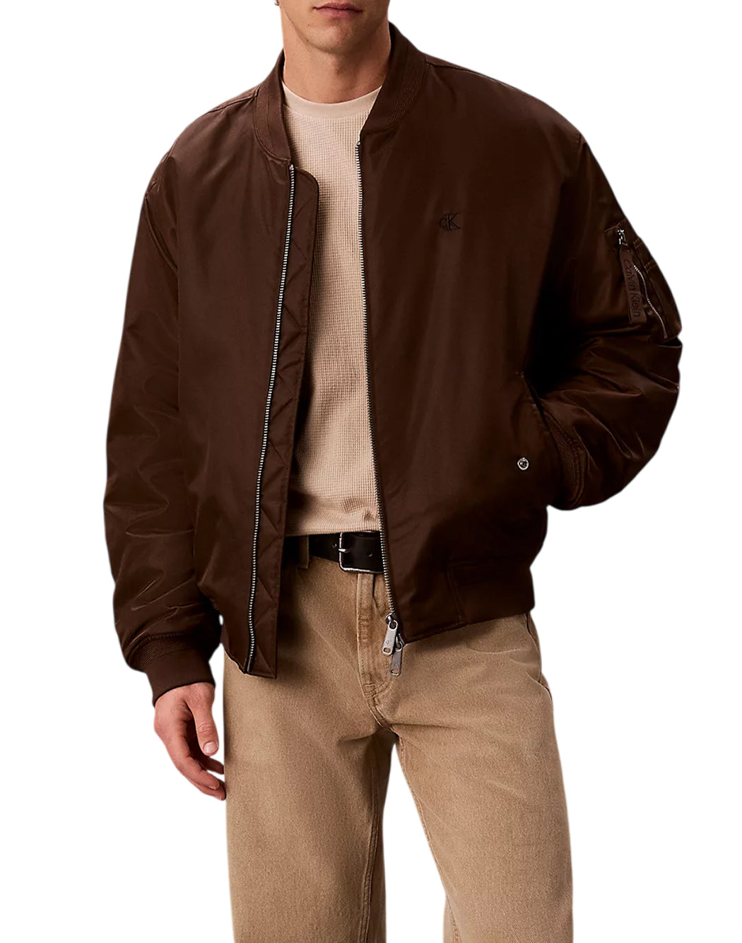 Calvin Klein Jeans Bomber da Uomo Calvin klein jeans, colore Marrone Marrone