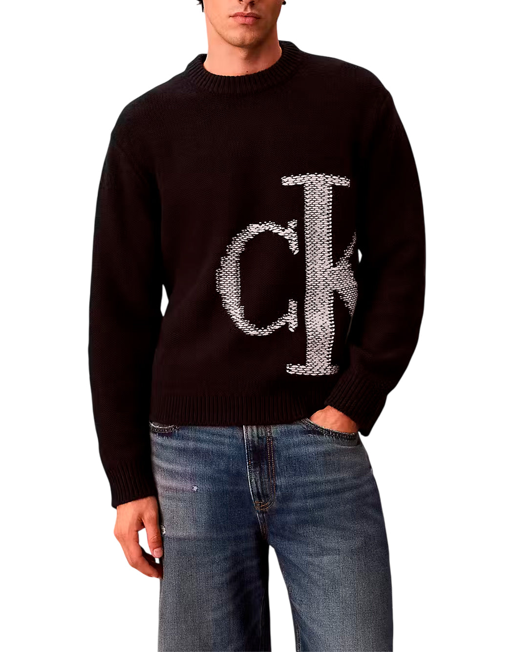 Calvin Klein Jeans Maglie girocollo da Uomo Calvin klein jeans, colore Nero Nero