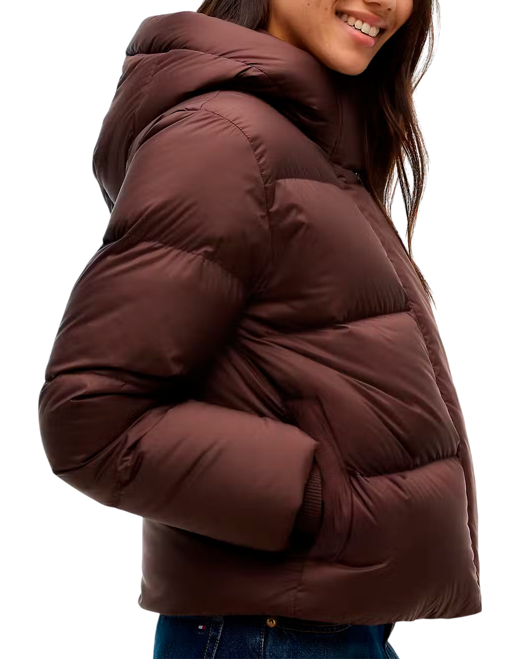 Tommy Hilfiger Piumini corti da Donna Tommy hilfiger, colore Marrone Marrone
