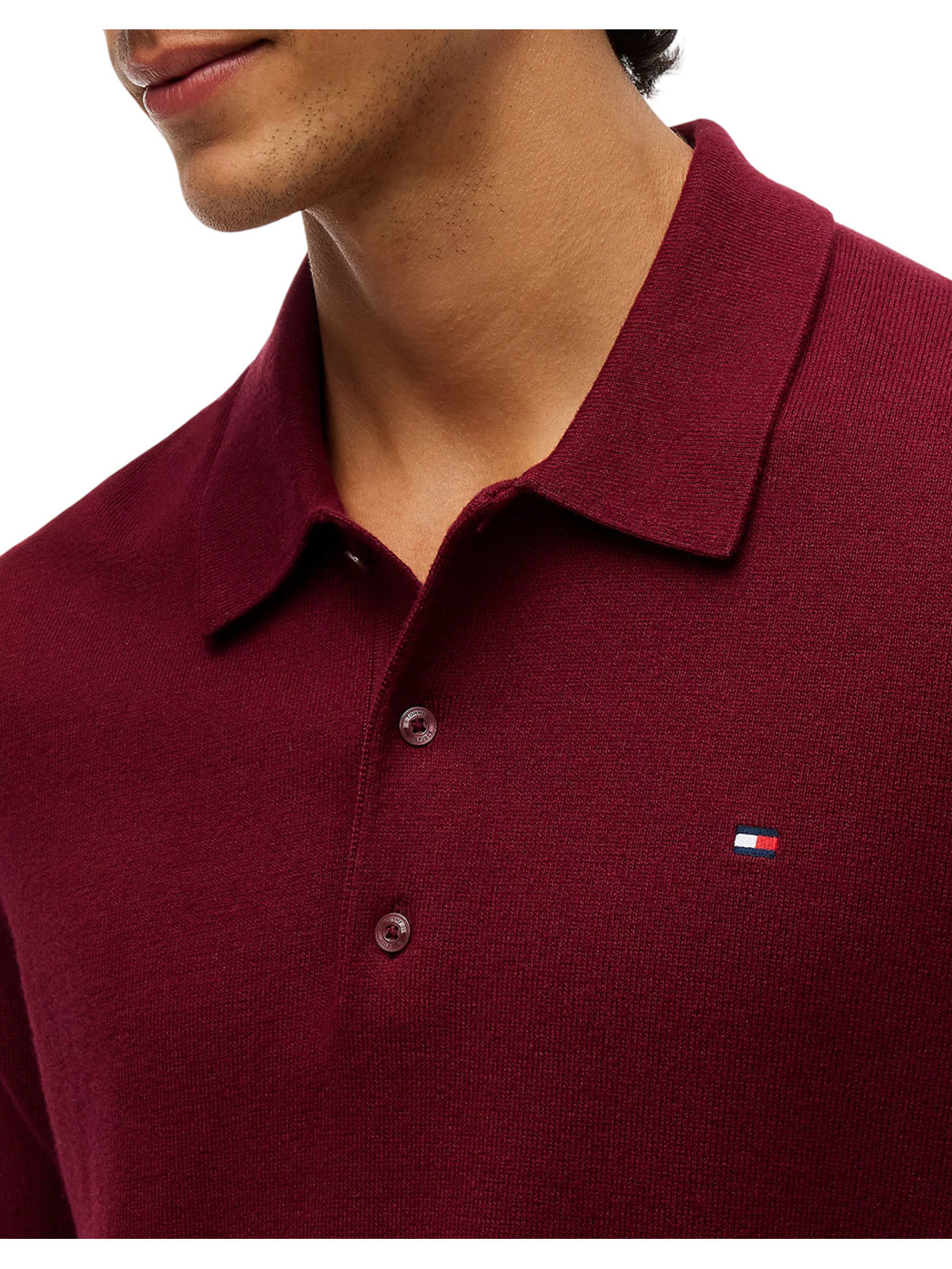 Tommy Hilfiger Polo maniche lunghe da Uomo Tommy hilfiger, colore Rosso Rosso