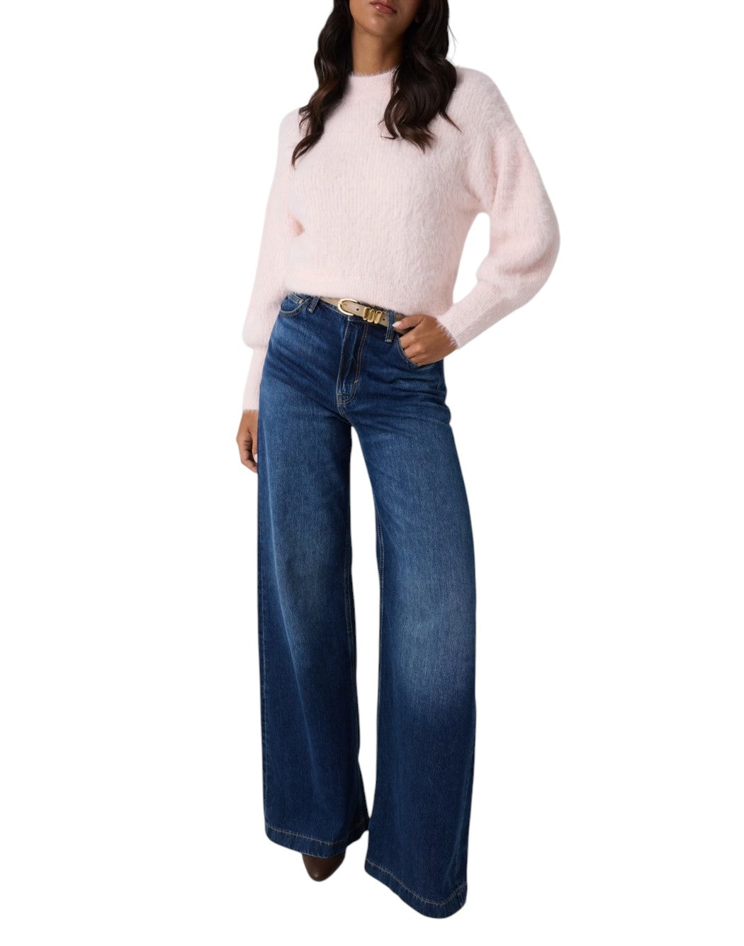 Guess Jeans baggy da Donna Guess, colore Blu Blu