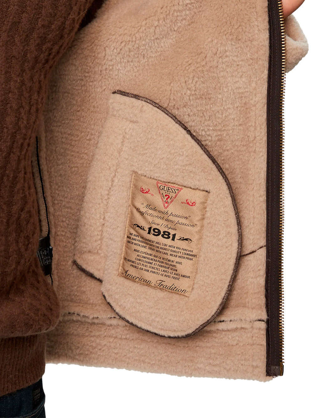 Guess Pellicce e montoni da Uomo Guess, colore Marrone Marrone