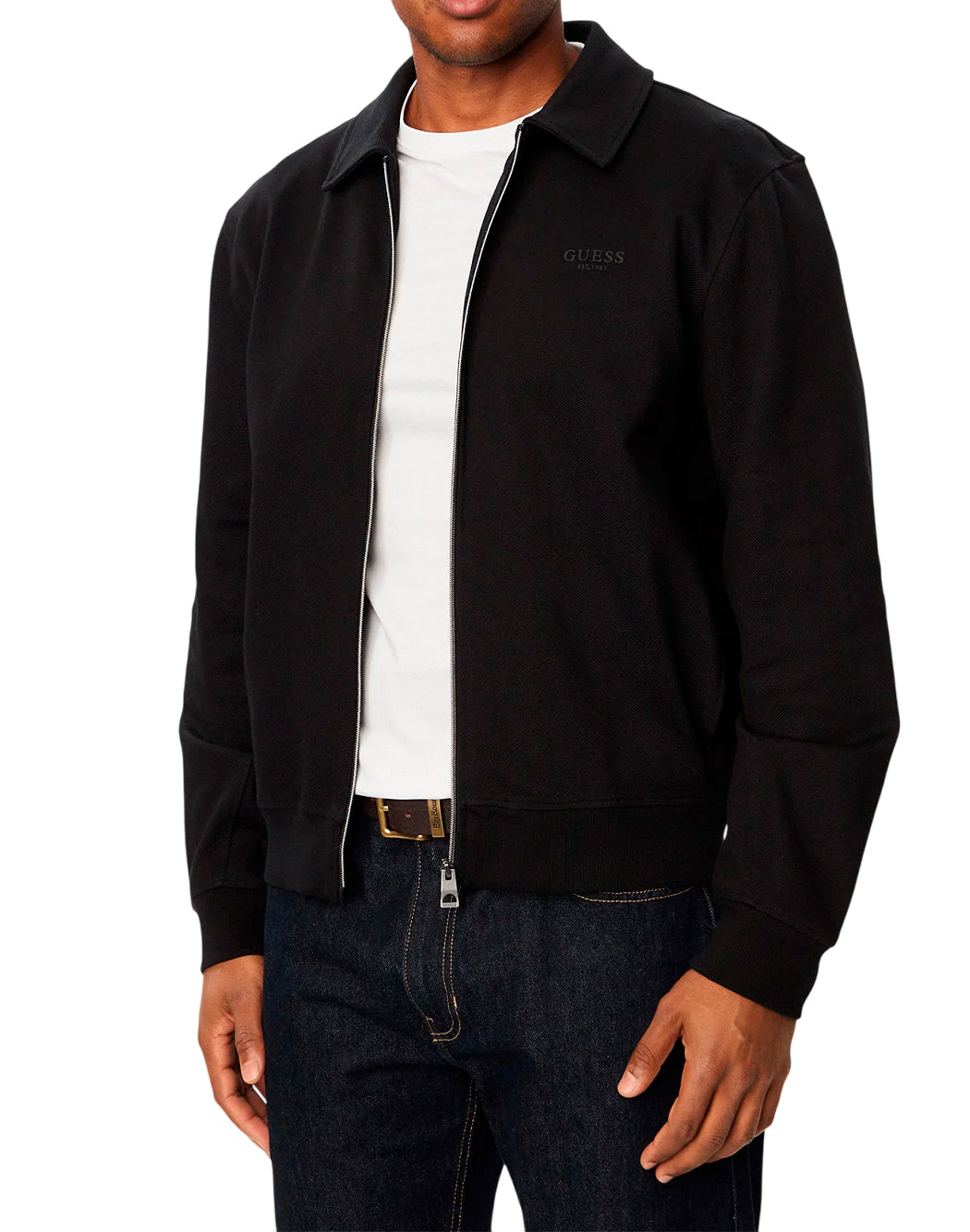 Guess Felpe con zip da Uomo Guess, colore Nero Nero
