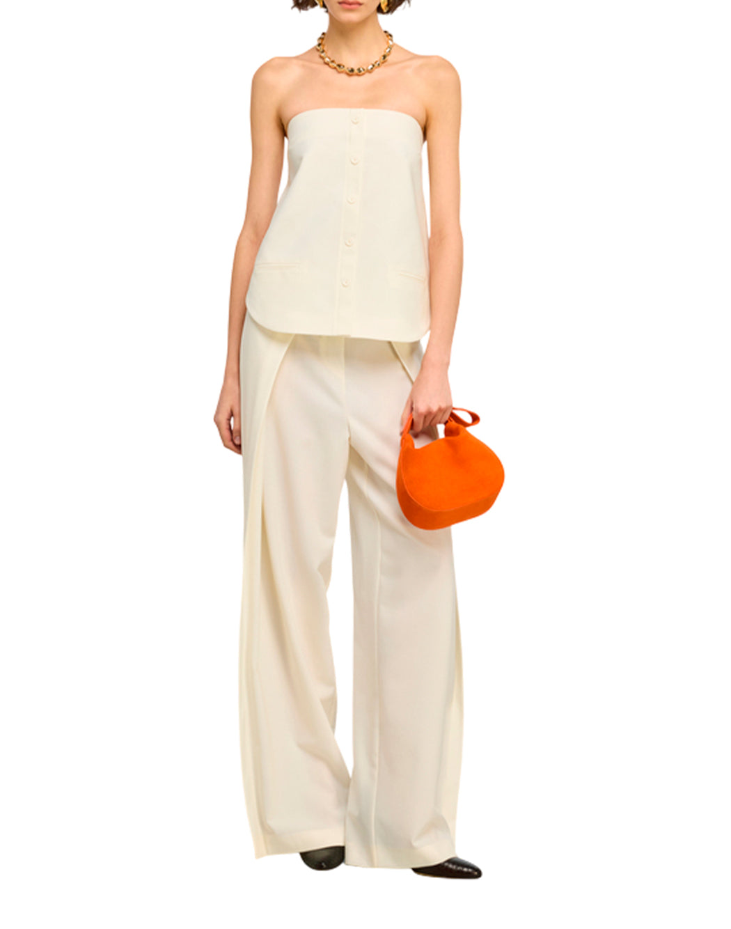 Semi-couture Pantaloni flared da Donna Semi-couture, colore Neutro Neutro