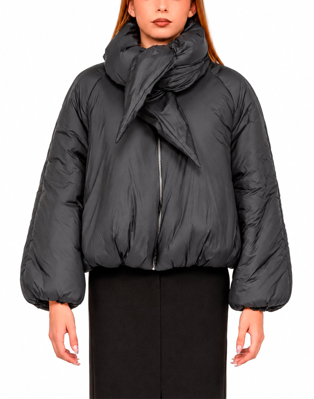 Meimeij Piumini corti da Donna Meimeij, colore Nero Nero