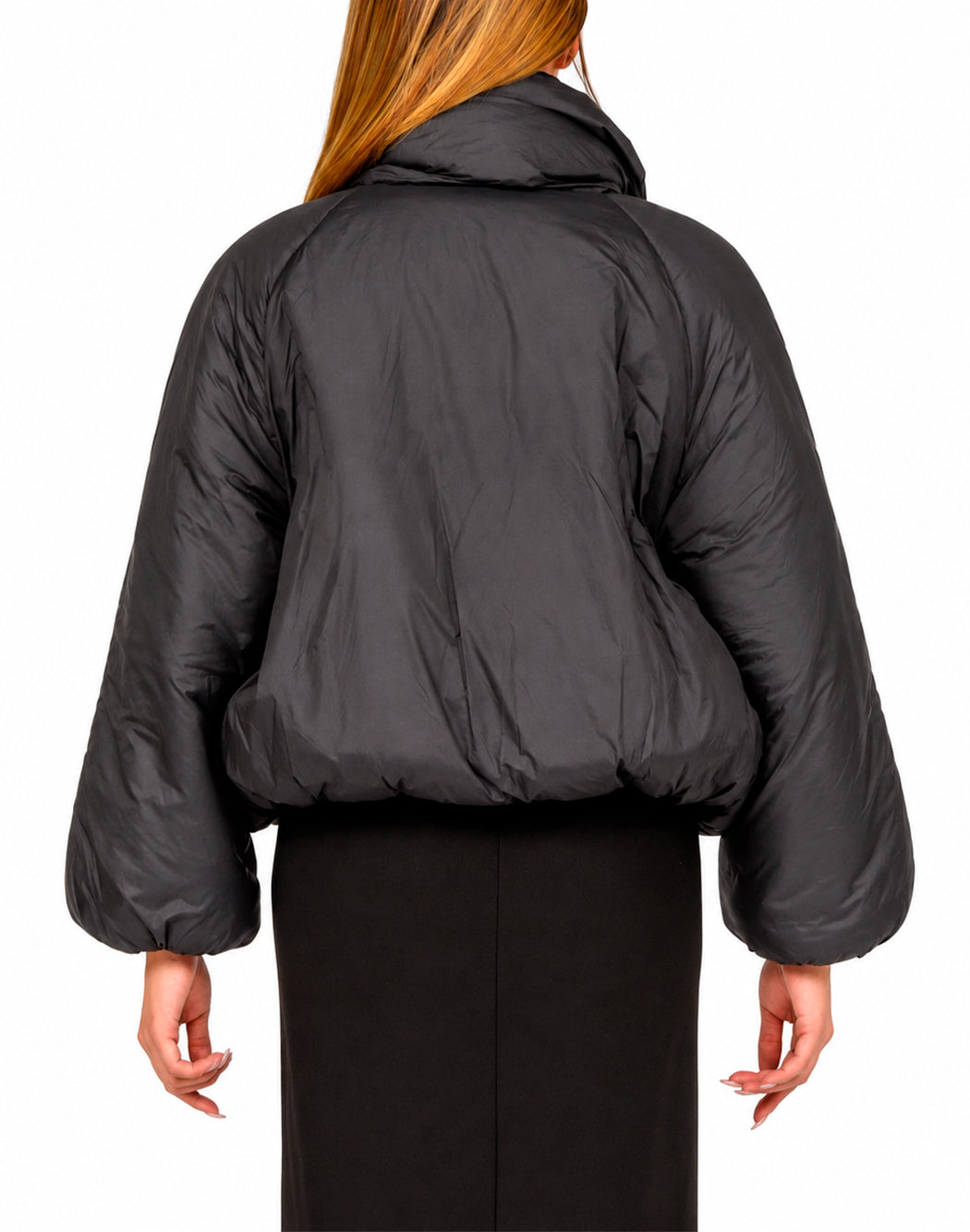 Meimeij Piumini corti da Donna Meimeij, colore Nero Nero