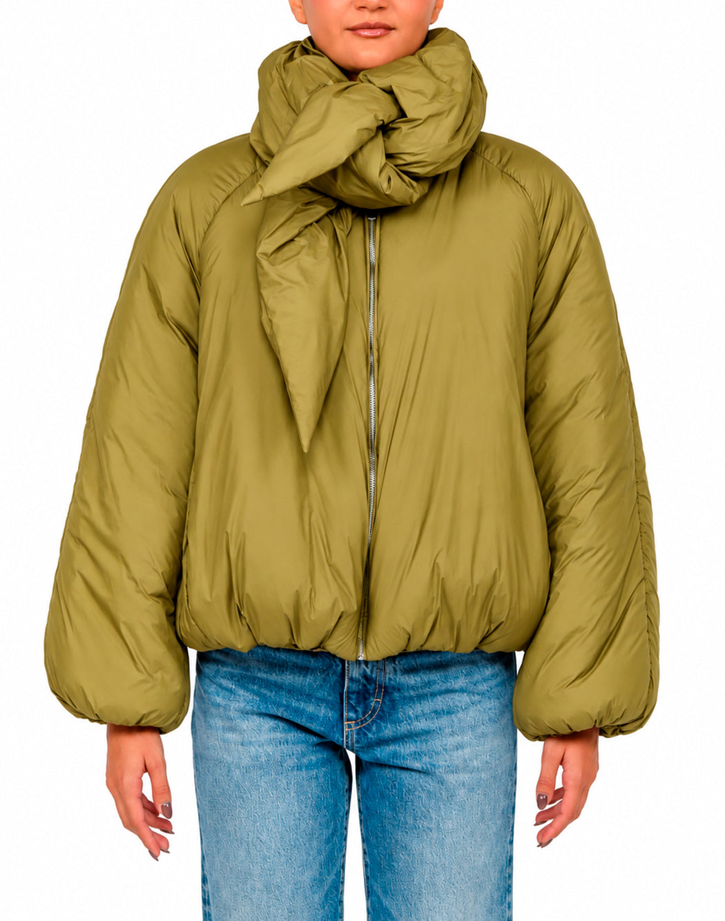 Meimeij Piumini corti da Donna Meimeij, colore Verde Verde