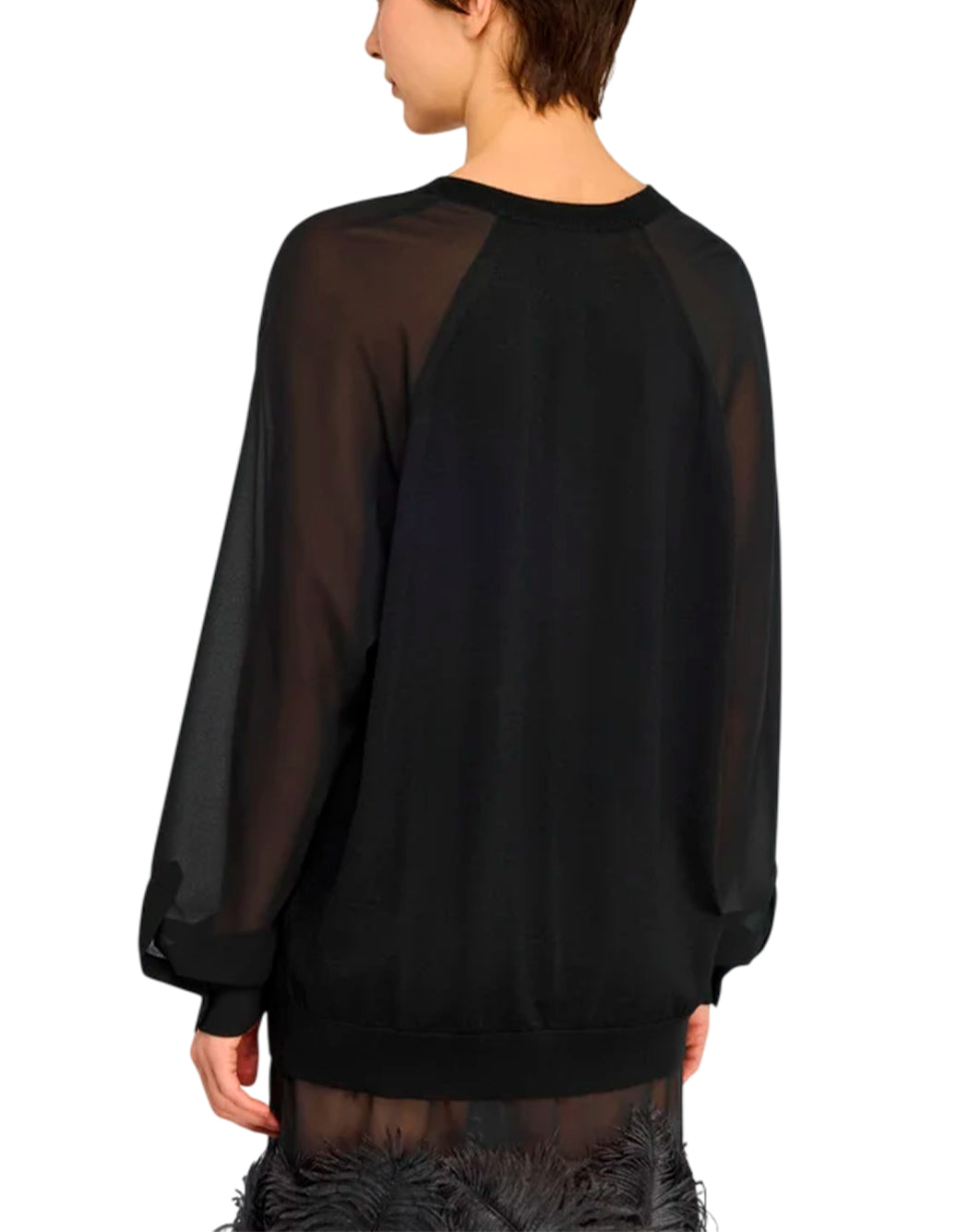 Semi-couture Maglie scollo a v da Donna Semi-couture, colore Nero Nero