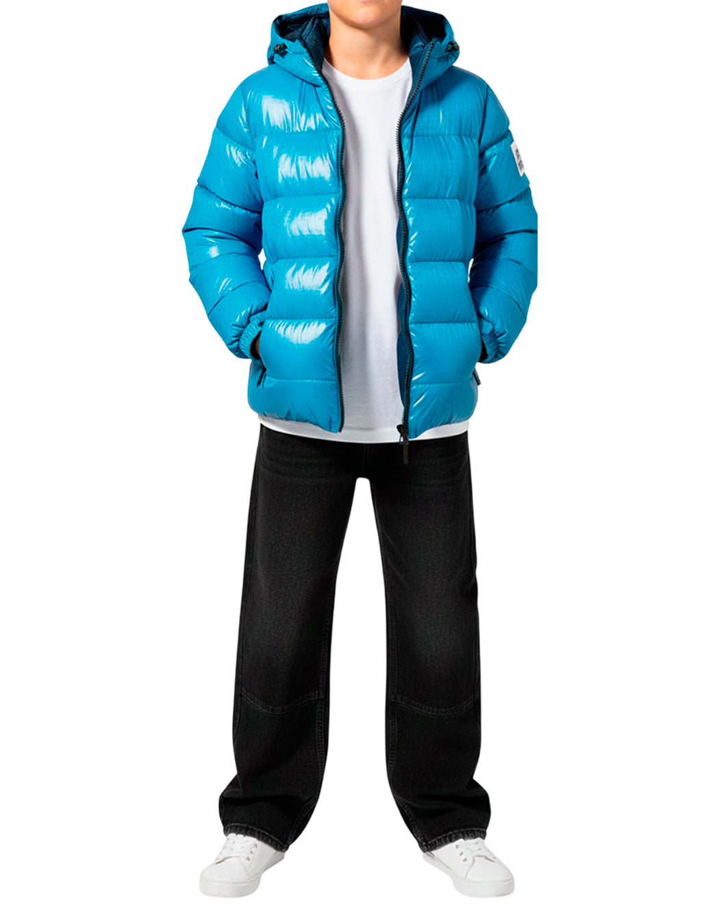 After Label Piumini corti da Bambino After label, colore Blu Blu
