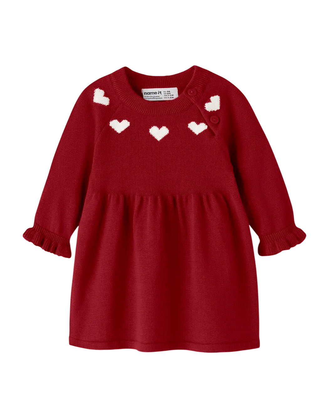 Name It Abiti maniche lunghe da Bambina Name it, colore Rosso Rosso