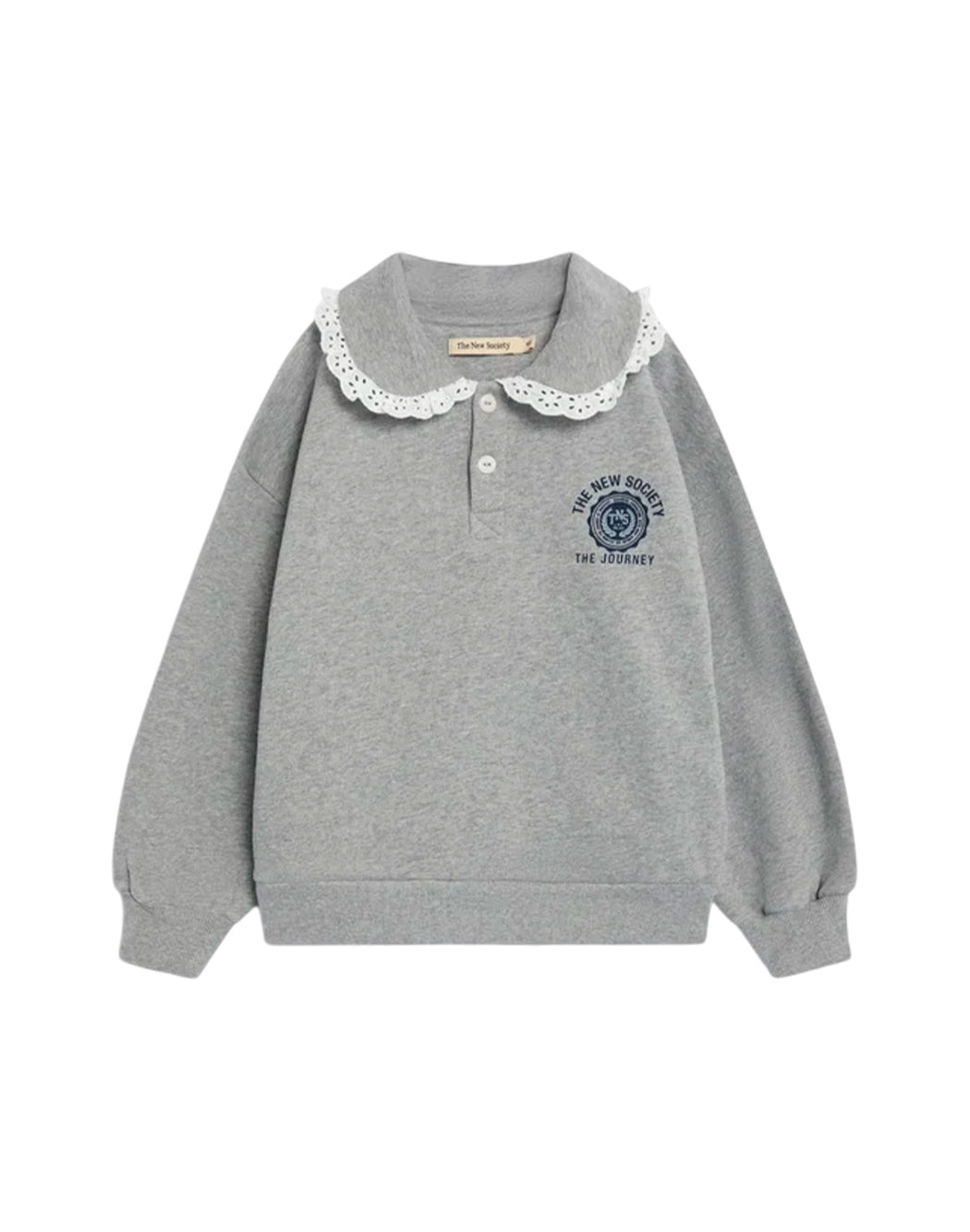 The New Society Felpe girocollo da Bambina The new society, colore Grigio Grigio