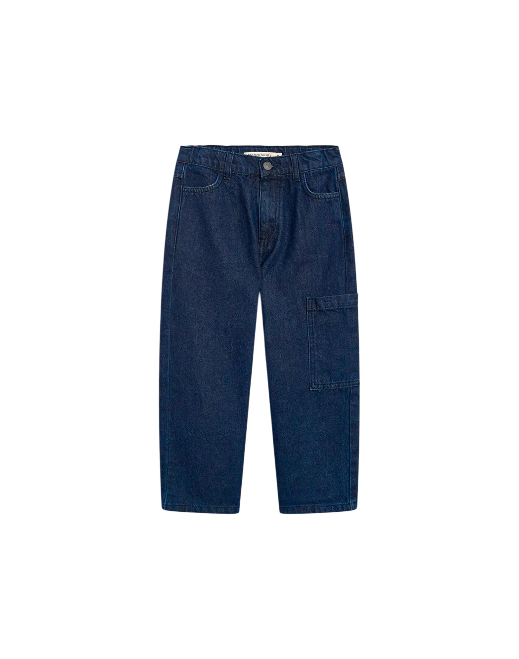 The New Society Jeans gamba larga da Bambina The new society, colore Blu Blu