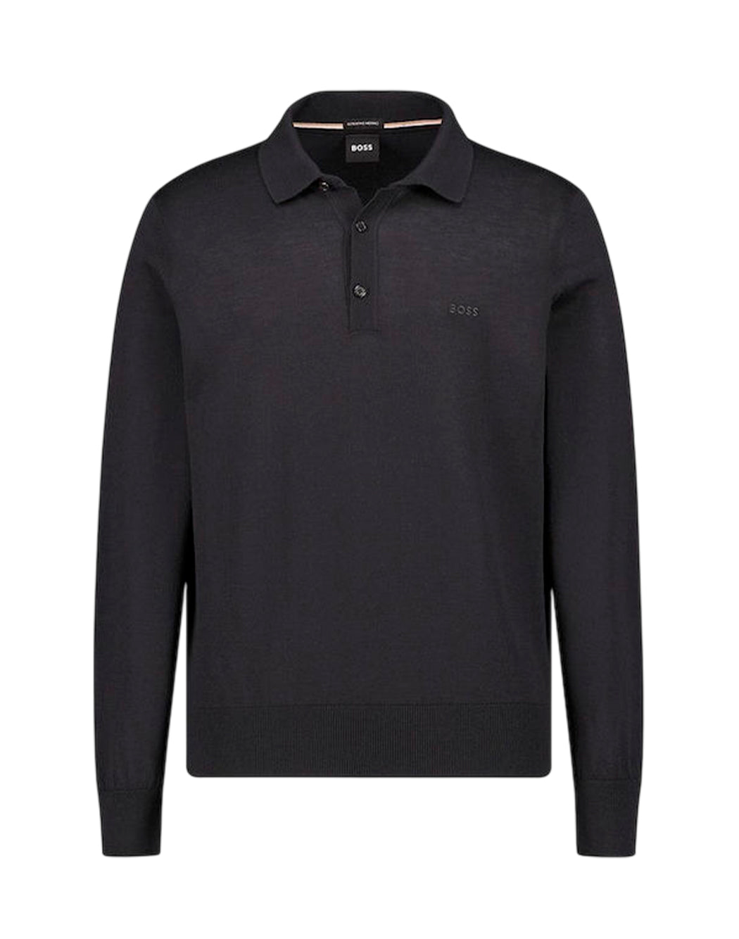 Boss Polo maniche lunghe da Uomo Boss, colore Nero Nero