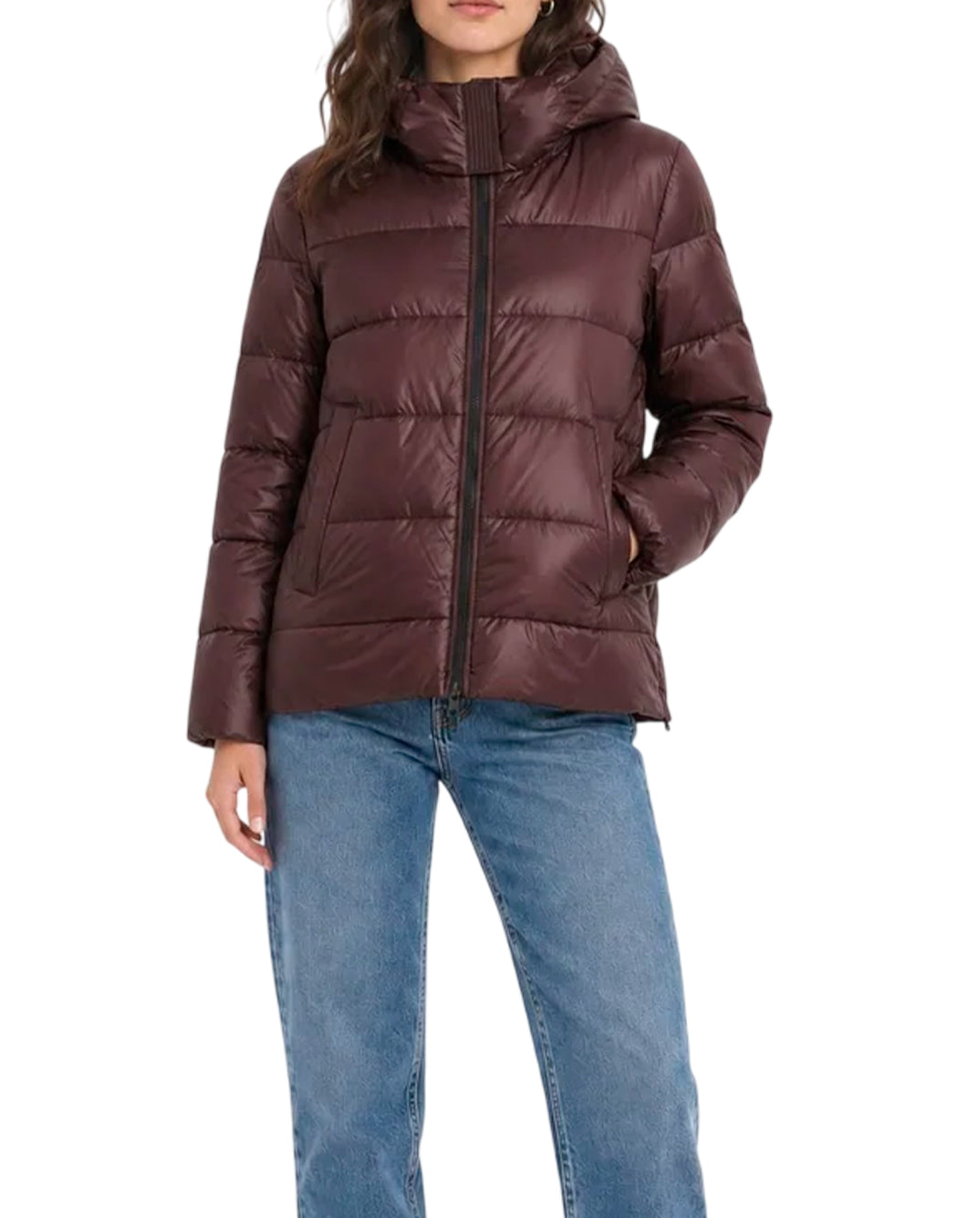 After Label Piumini corti da Donna After label, colore Marrone Marrone