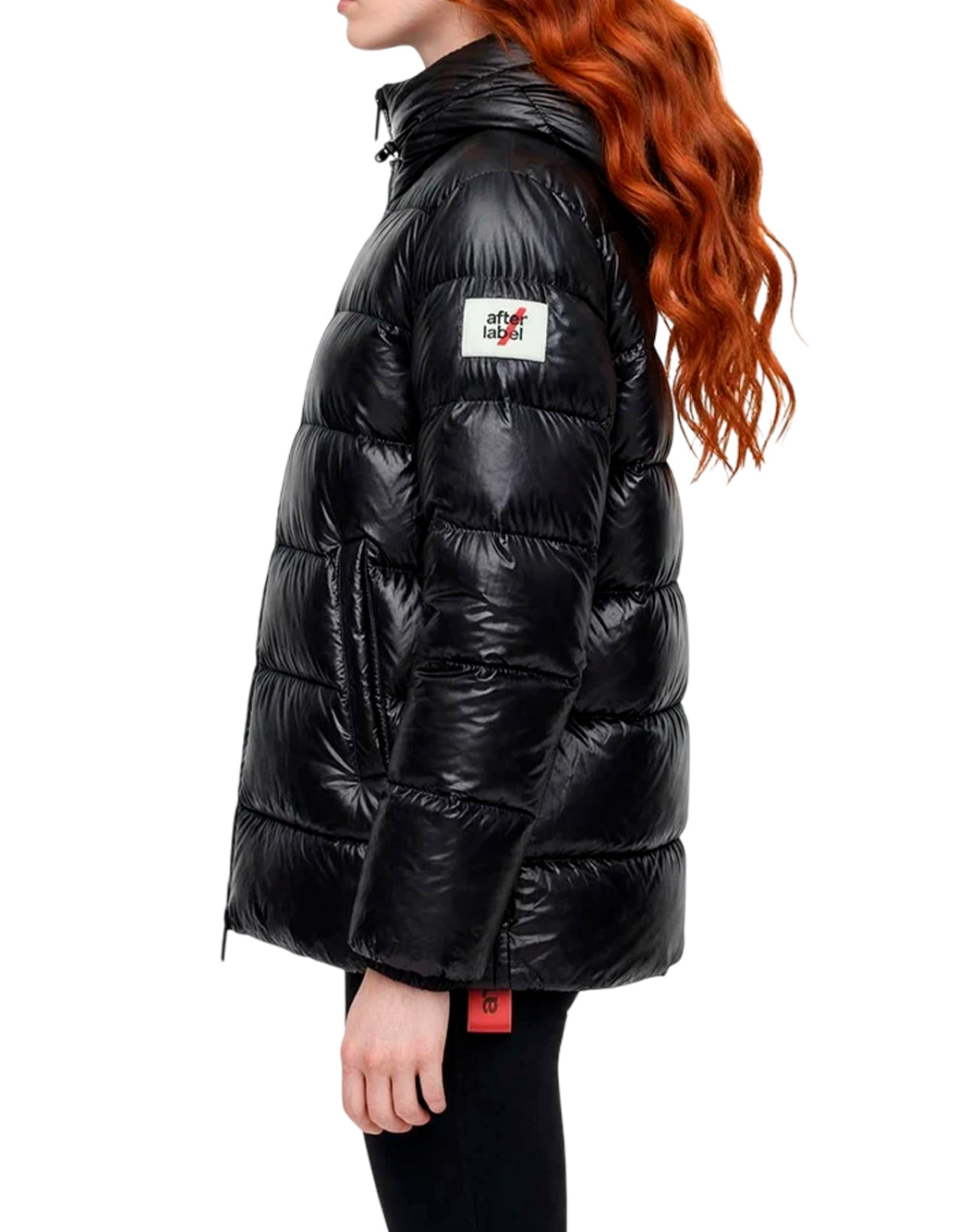 After Label Piumini corti da Donna After label, colore Nero Nero