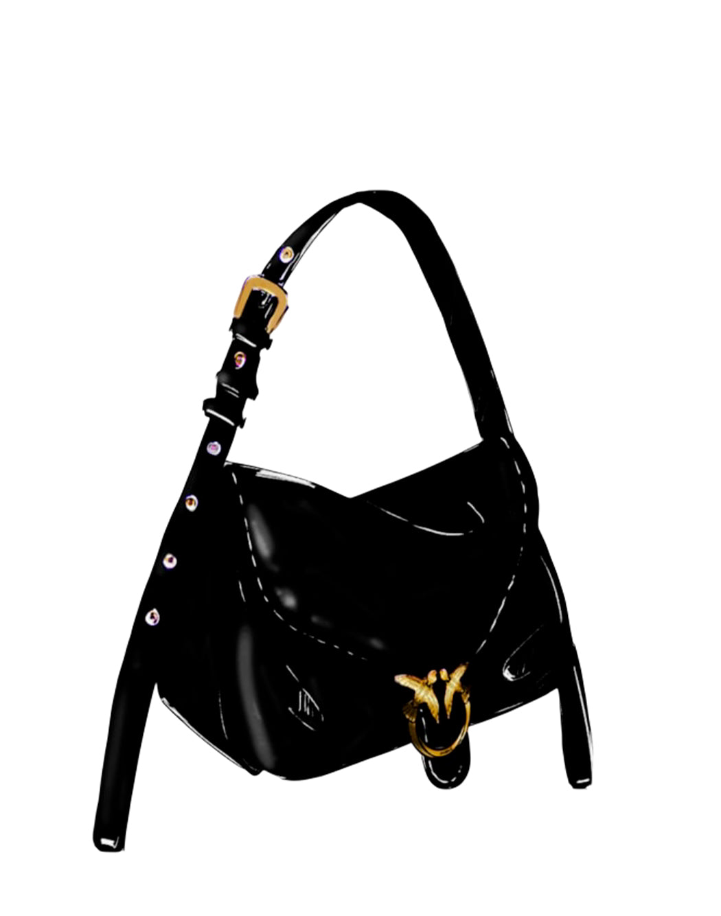 Pinko Borse a spalla da Donna Pinko, colore Nero Nero