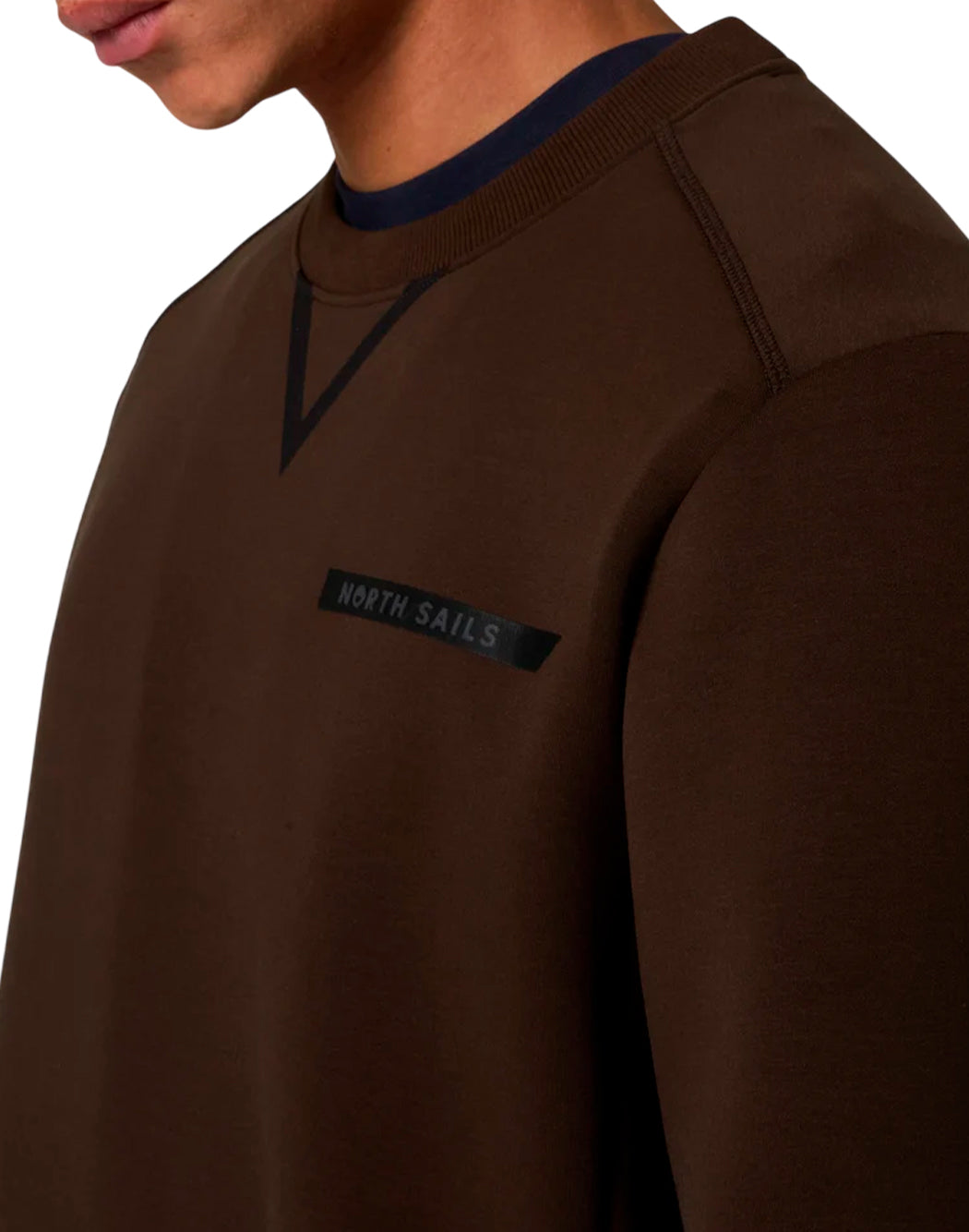 North Sails Felpe girocollo da Uomo North sails, colore Marrone Marrone
