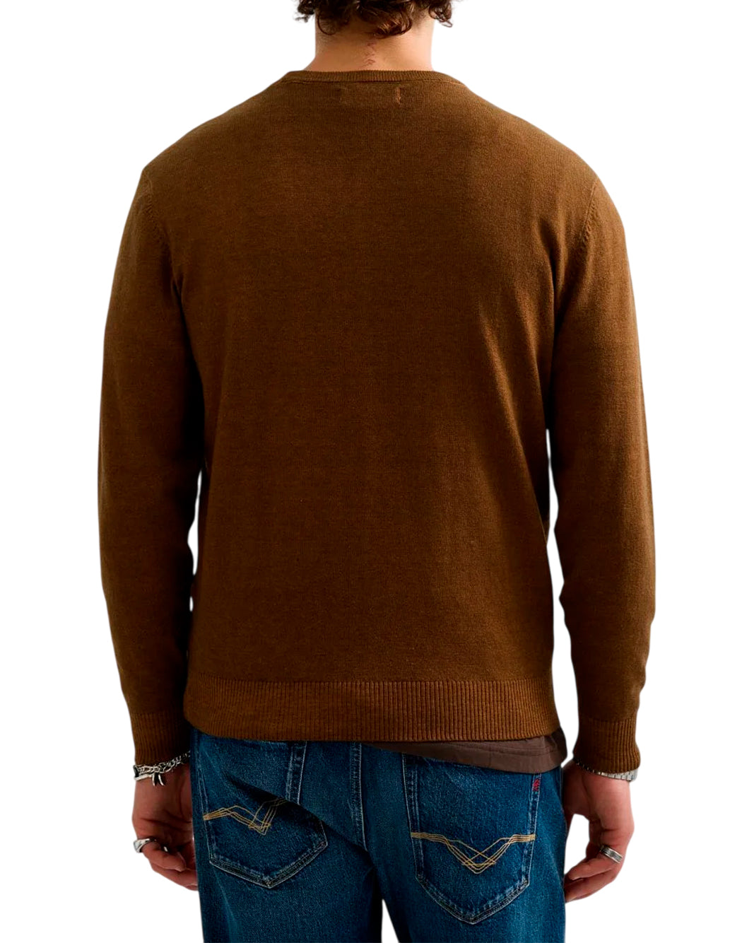 Replay Maglie girocollo da Uomo Replay, colore Marrone Marrone