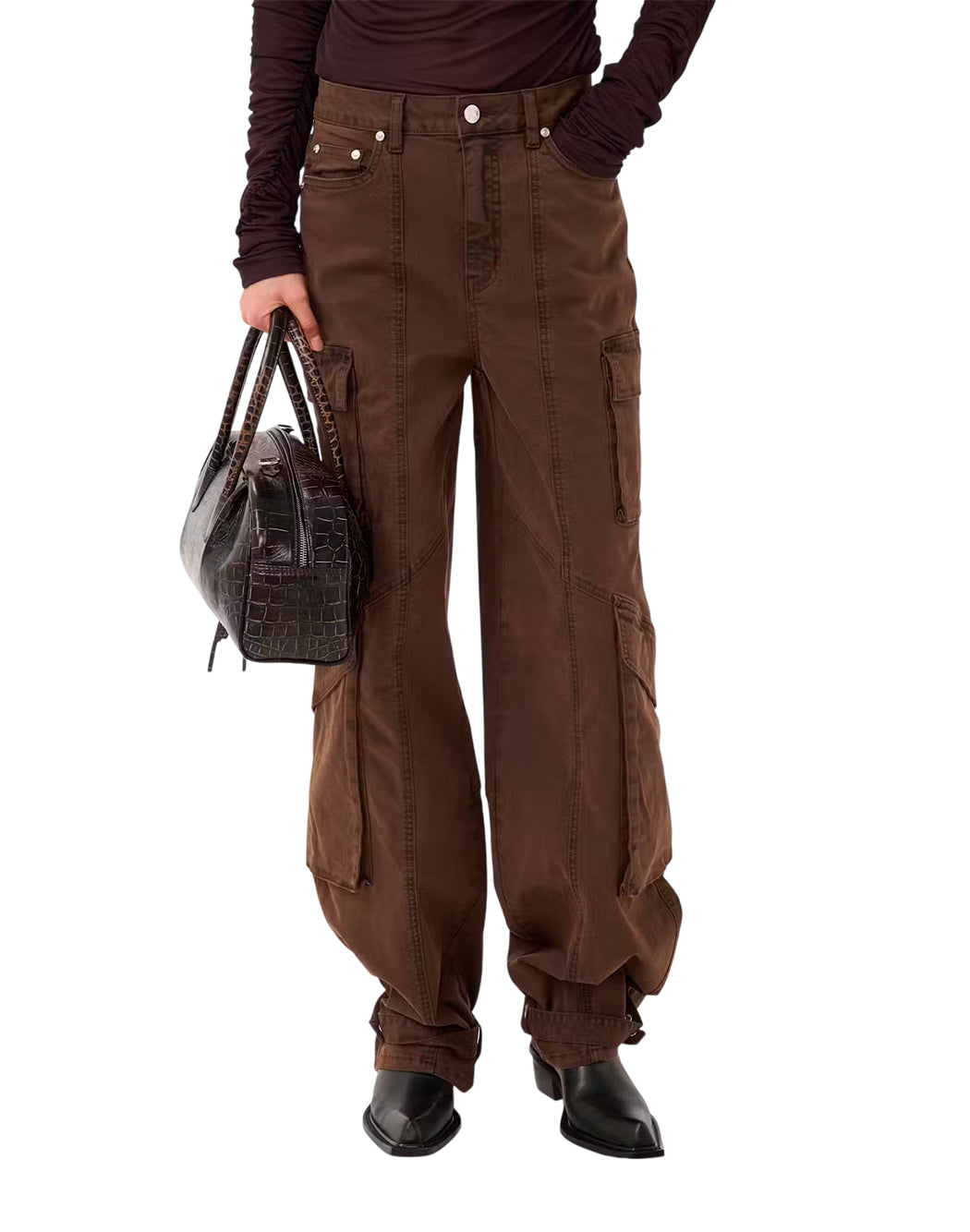 Gestuz Pantaloni cargo da Donna Gestuz, colore Marrone Marrone