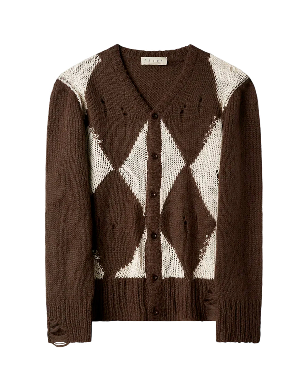Paura Cardigan e giacche in maglia da Uomo Paura, colore Marrone Marrone