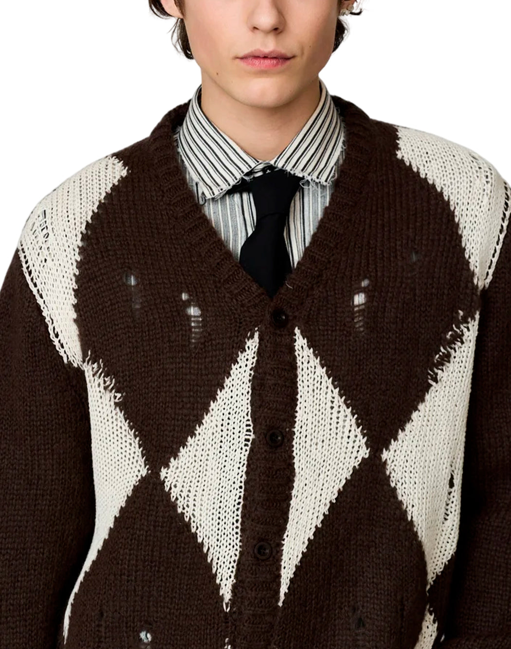 Paura Cardigan e giacche in maglia da Uomo Paura, colore Marrone Marrone