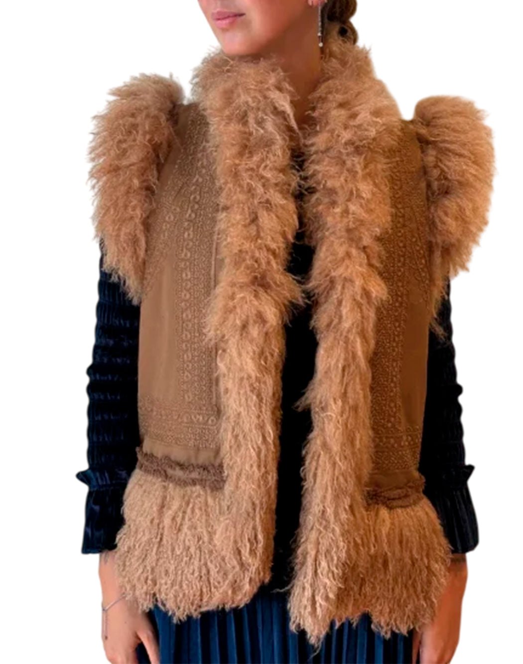Amosa Gilet da Donna Amosa, colore Marrone Marrone
