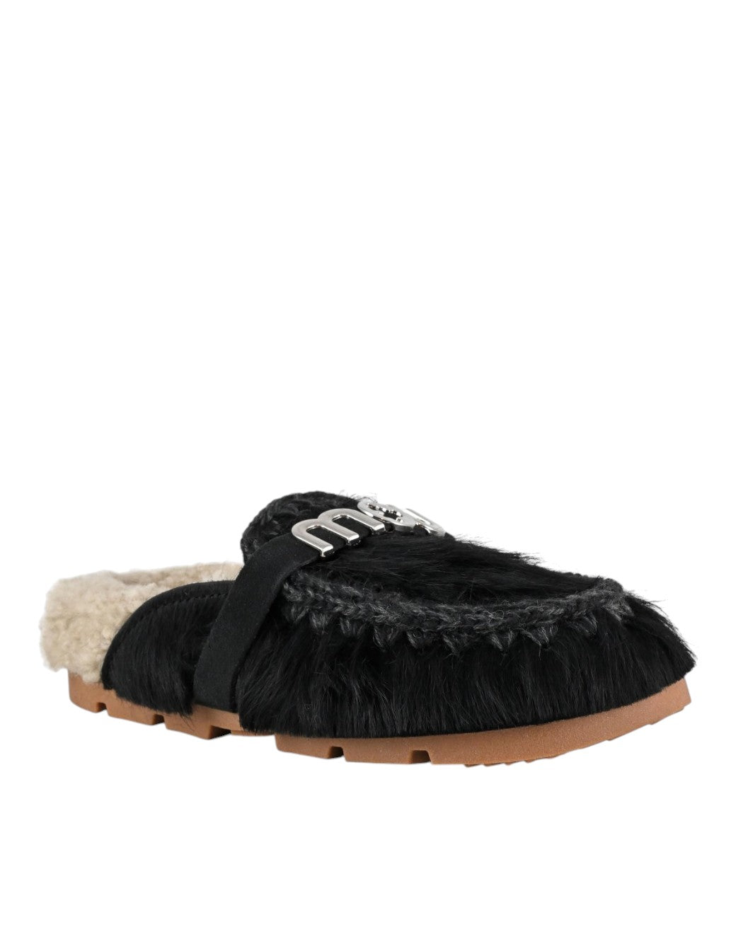 Mou Ciabatte da Donna Mou, colore Nero Nero