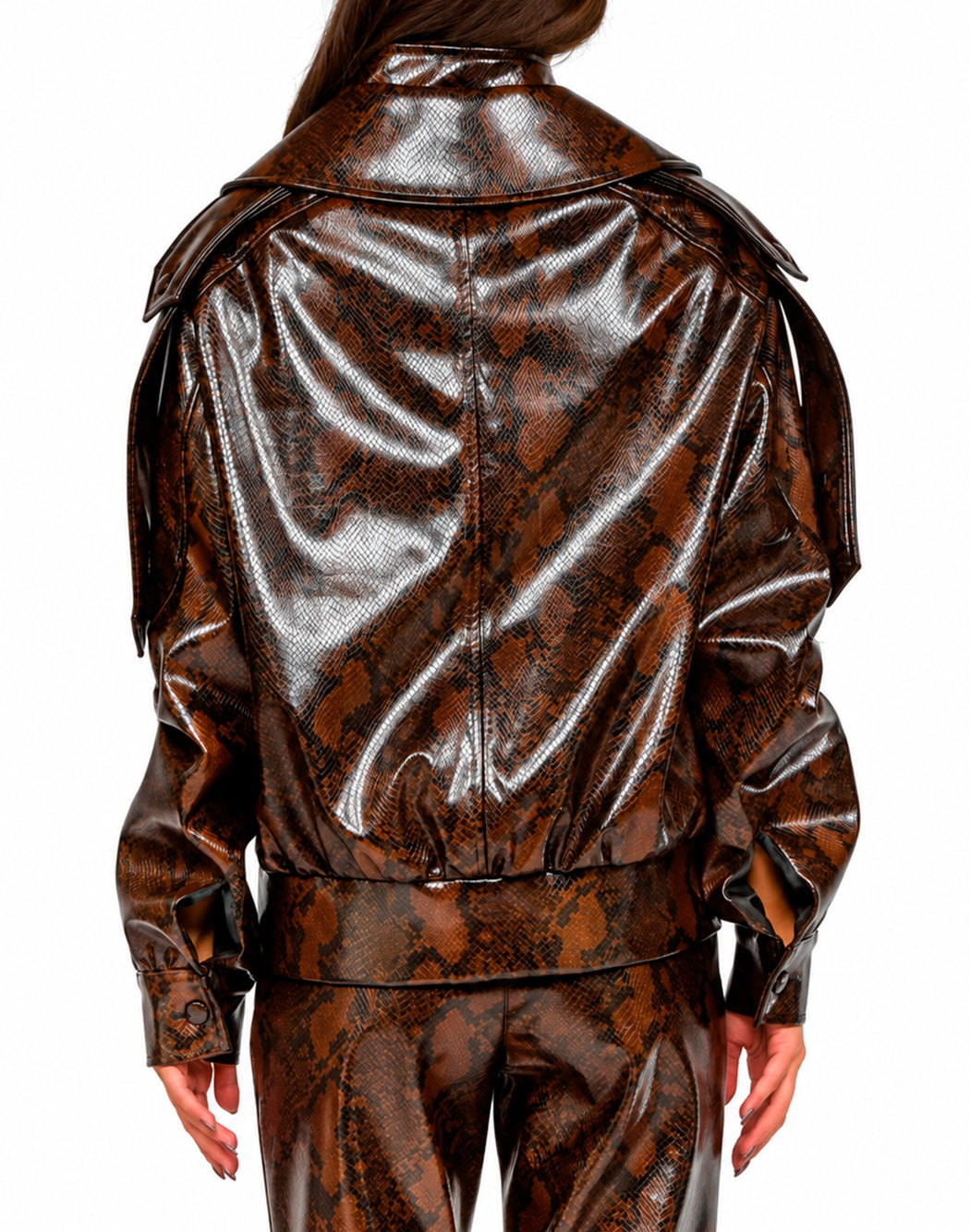 Actualee Bomber da Donna Actualee, colore Marrone Marrone