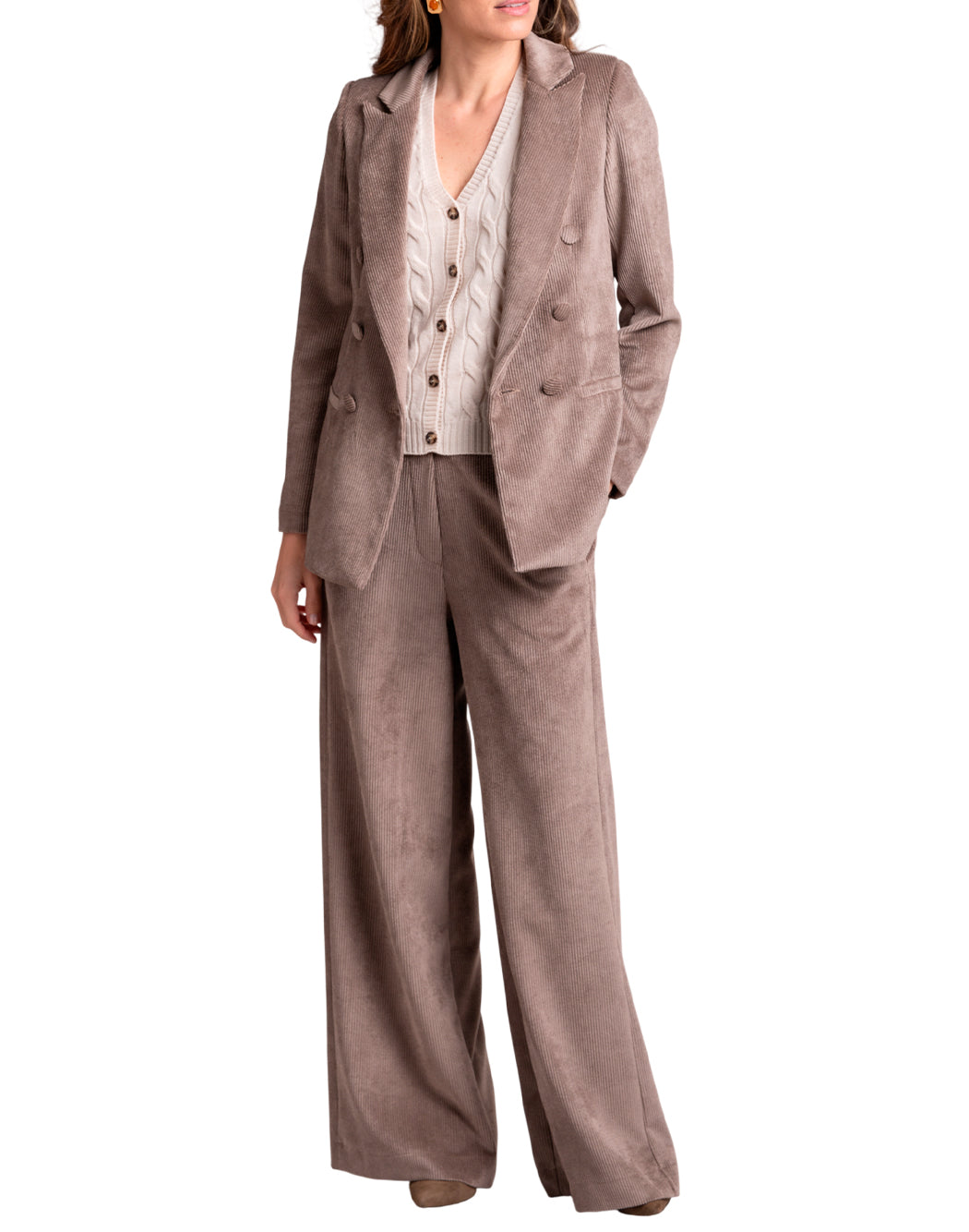 Volpato Pantaloni flared da Donna Volpato, colore Marrone Marrone