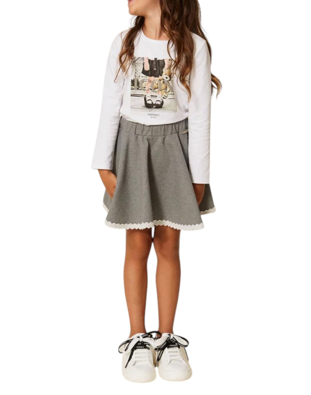 Twin Set Minigonne da Bambina Twin set, colore Grigio Grigio