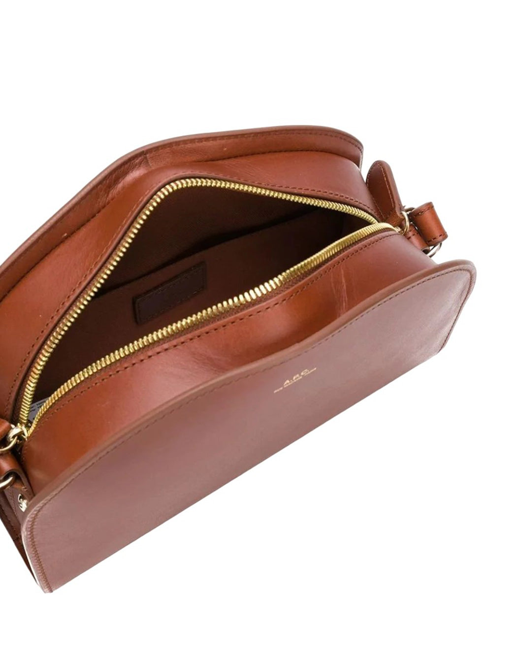 "A.p.c. BORSA: "MINI HALF MOON" Marrone"