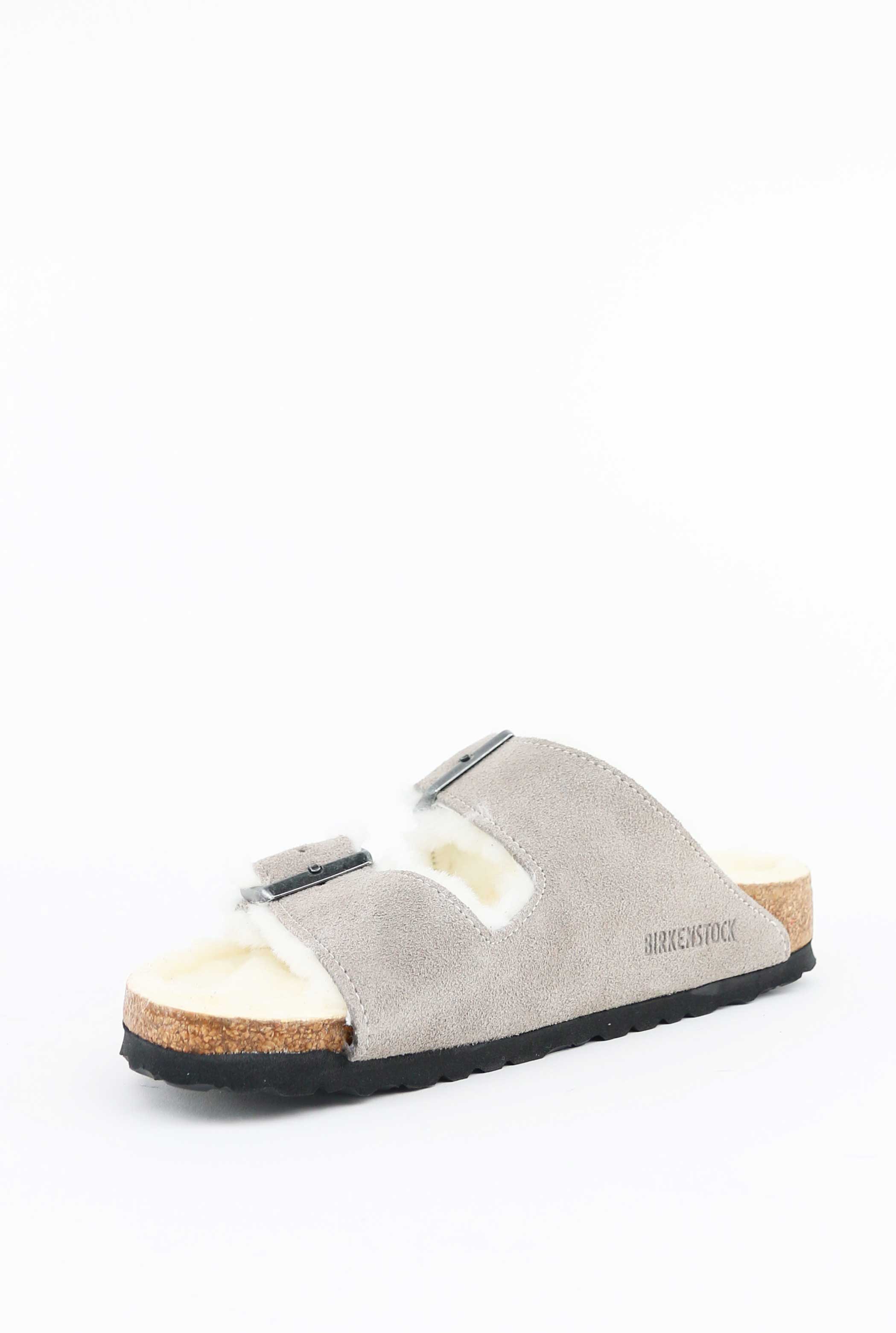 Birkenstock SANDALI BIRKENSTOCK ARIZONA SHEARLING Grigio