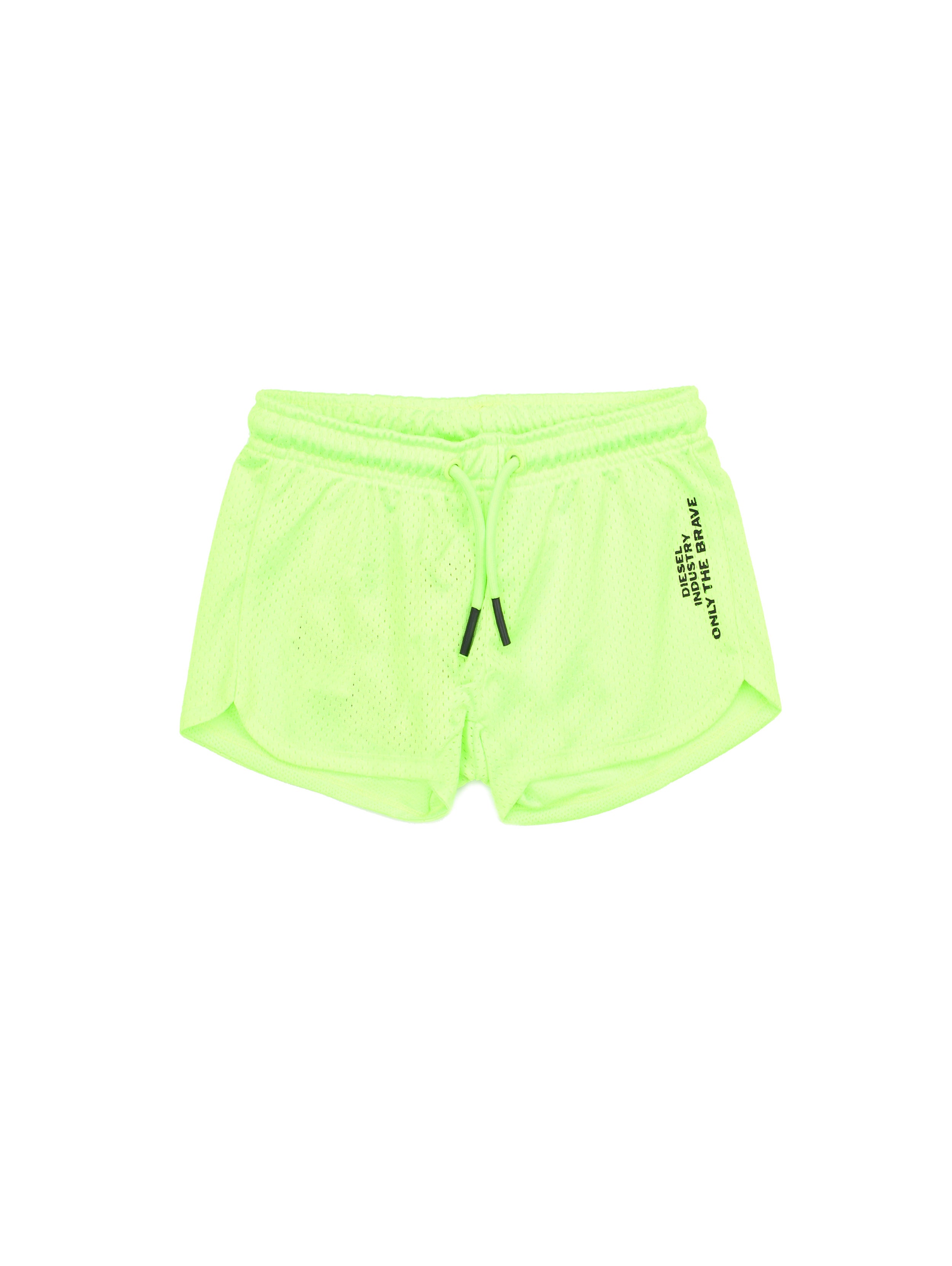 SHORTS IN RETE GIALLO FLUO