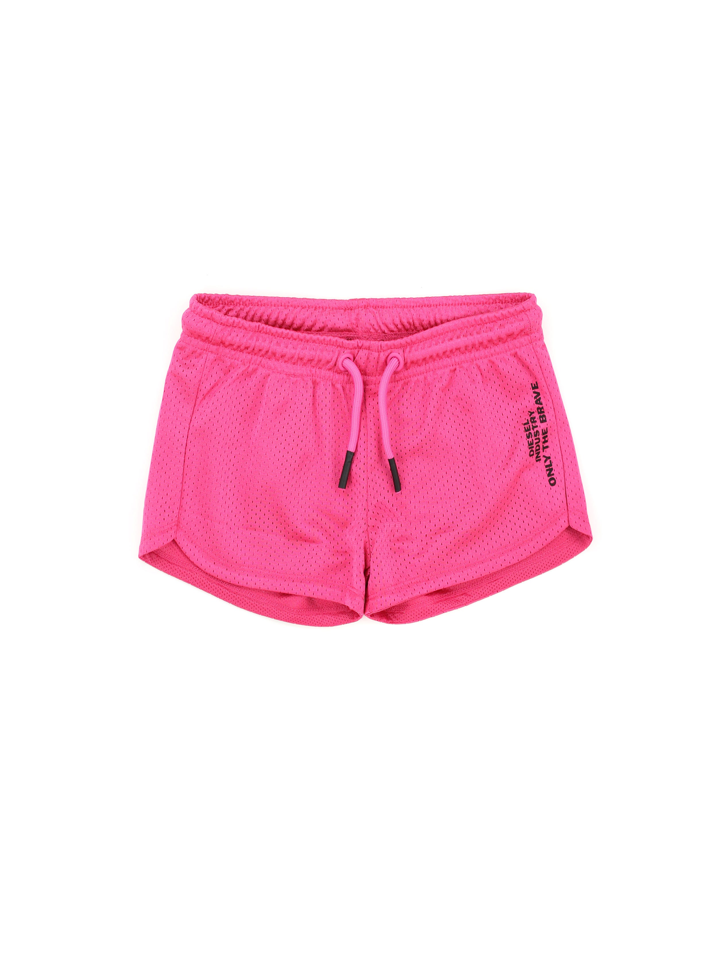 SHORTS IN RETE FUXIA