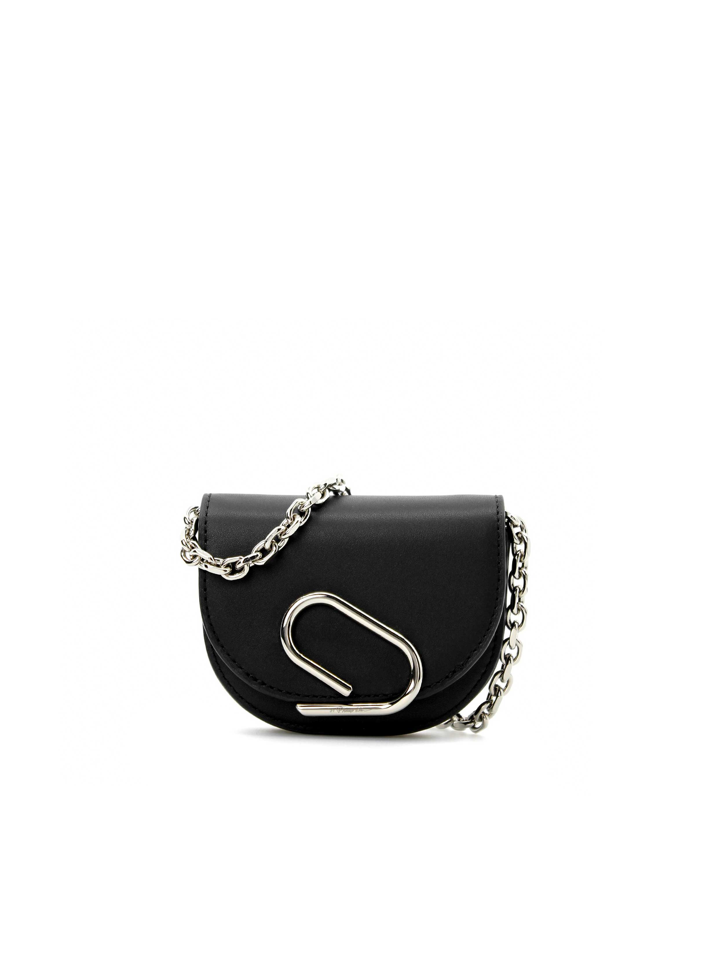 Phillip Lim BORSA ALIX MINI CARDCASE CON TRACOLLA A CATENA Nero