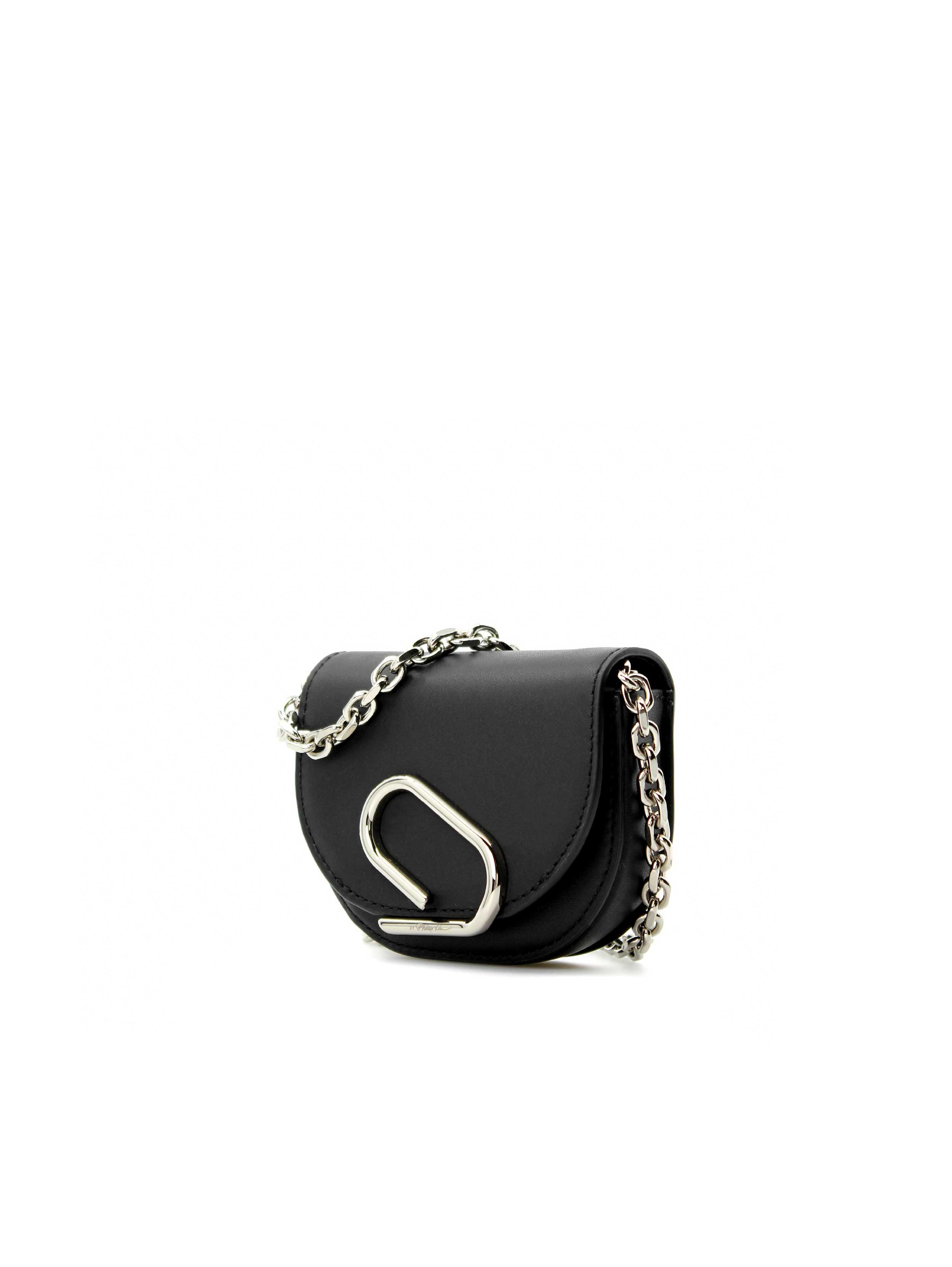 Phillip Lim BORSA ALIX MINI CARDCASE CON TRACOLLA A CATENA Nero