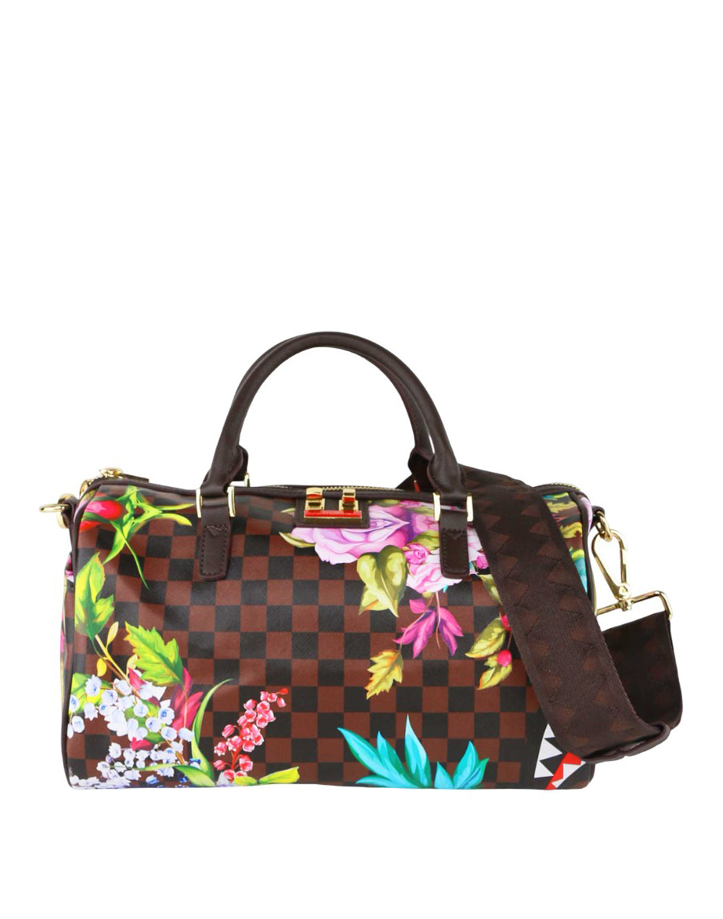 Sprayground BORSA A MANO FANTASIA FLOREALE Marrone