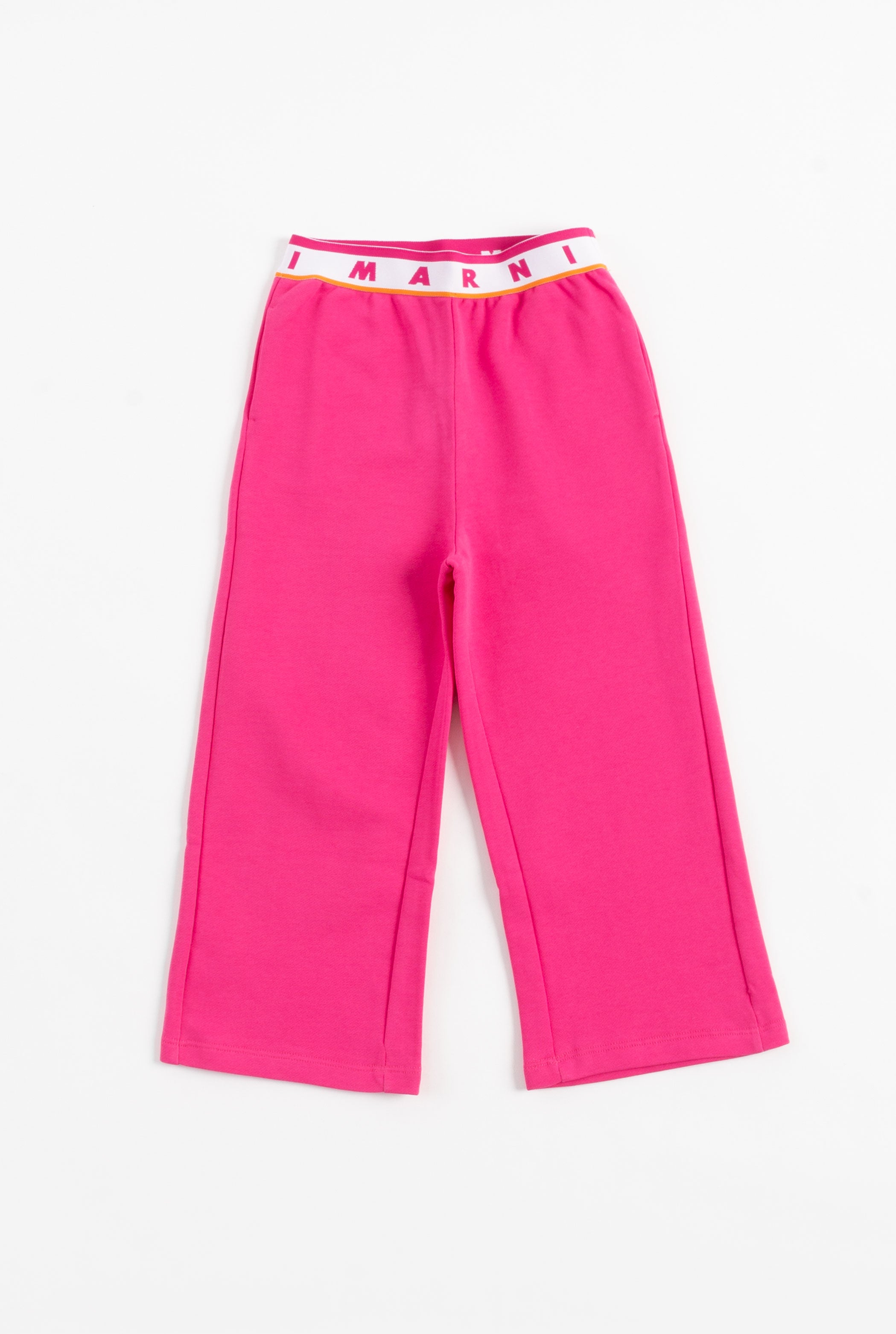 Pants with elastic logo