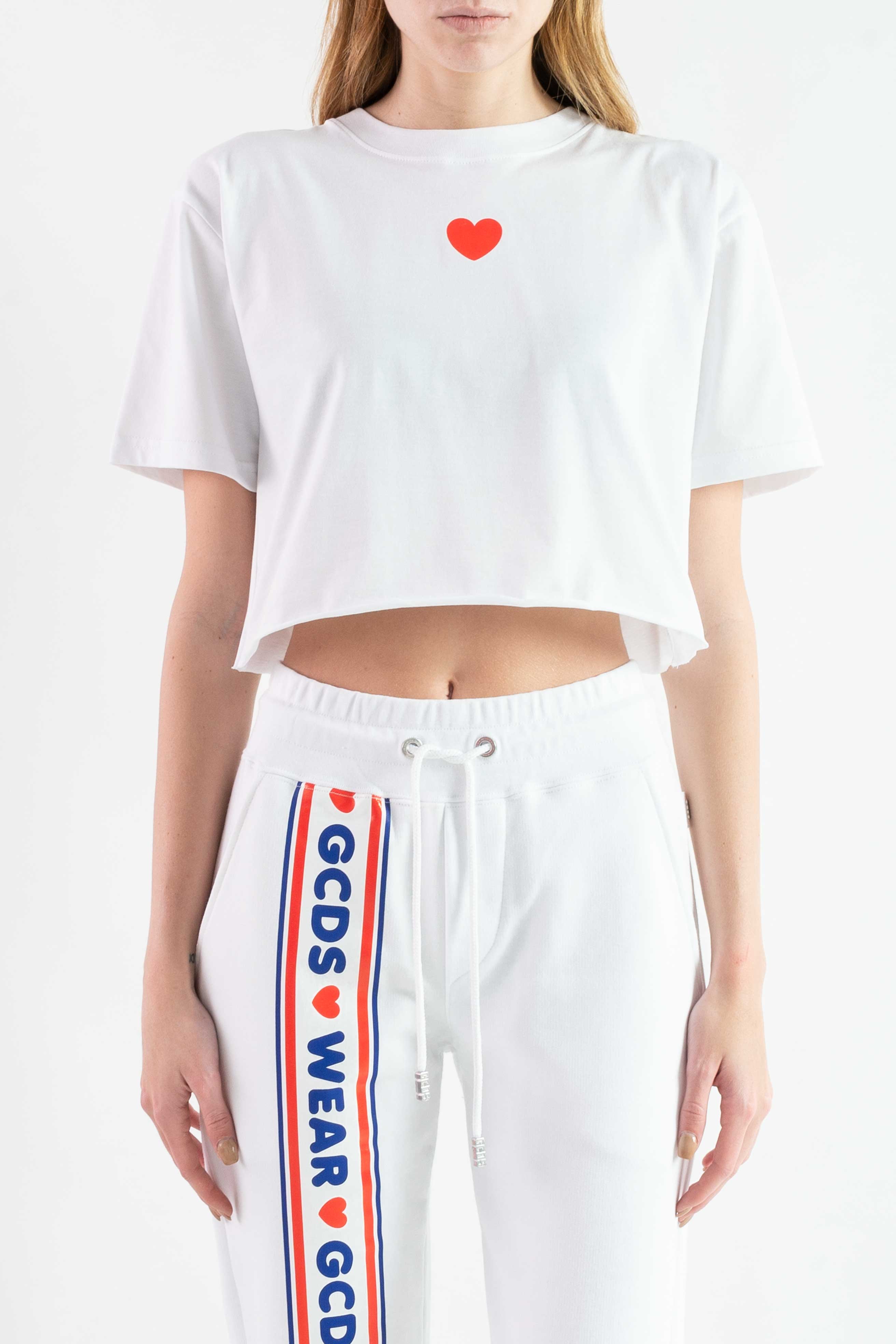 T-SHIRT CROPPED CON STAMPA LOGO