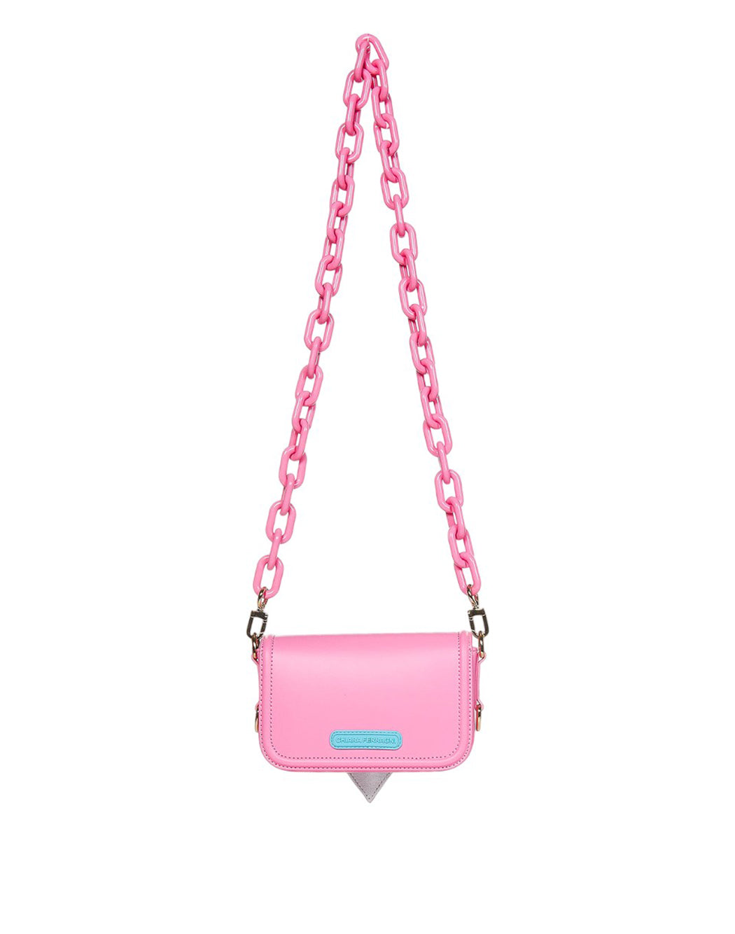 Chiara Ferragni BORSA CON DOPPIA TRACOLLA IN TINTA UNITA Fucsia
