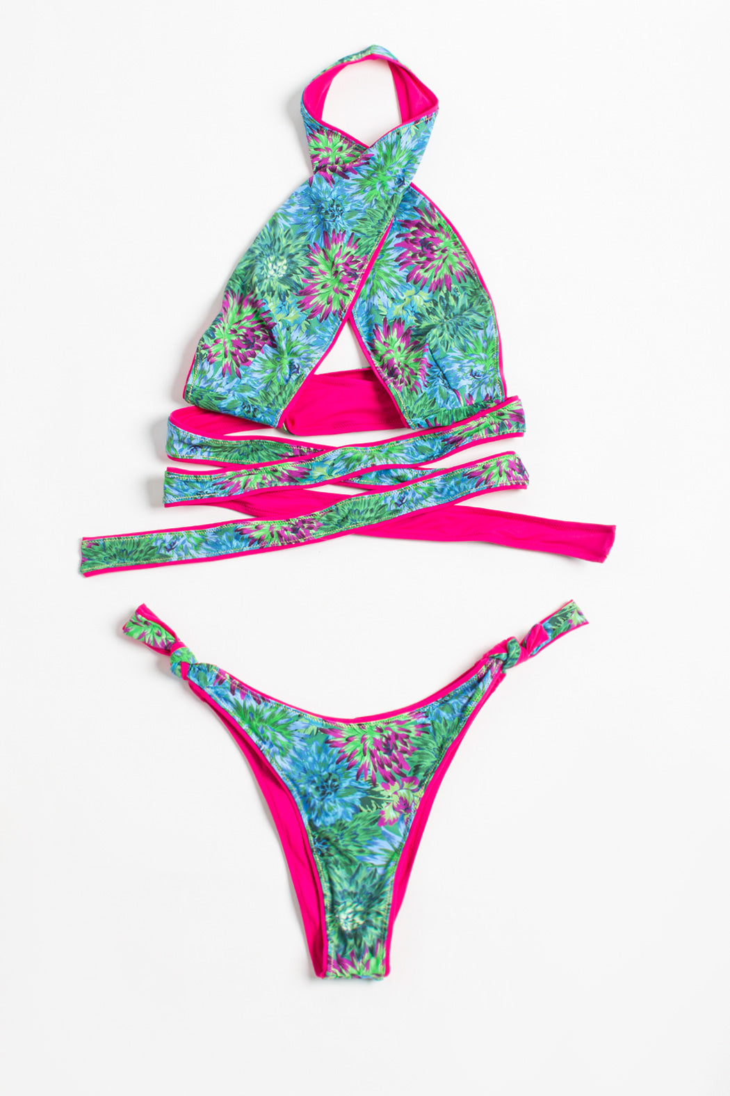 Reina Olga BIKINI SHOWHORSE A FIORI Verde