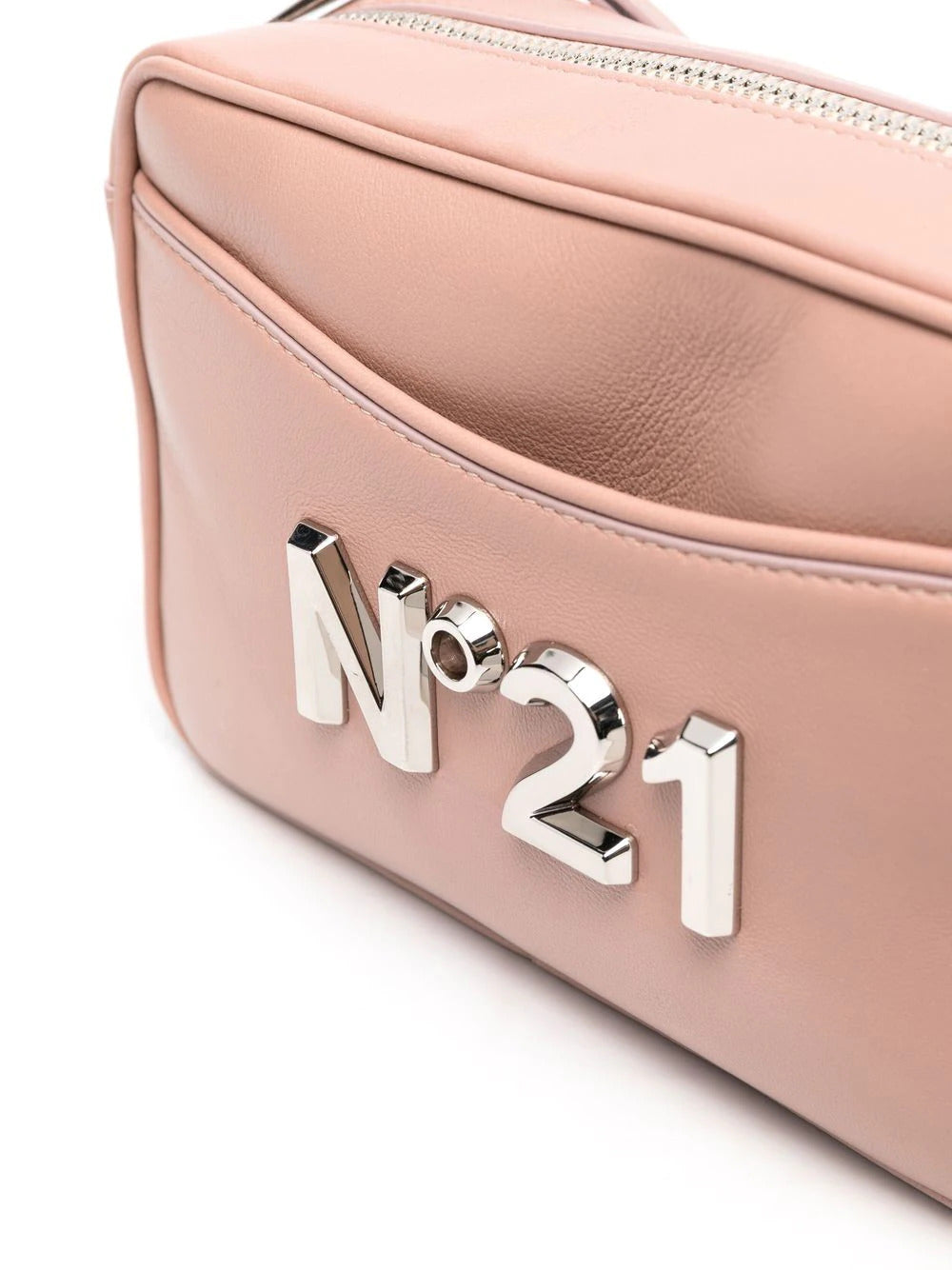 N.21 BORSA A TRACOLLA CON PLACCA LOGO Rosa