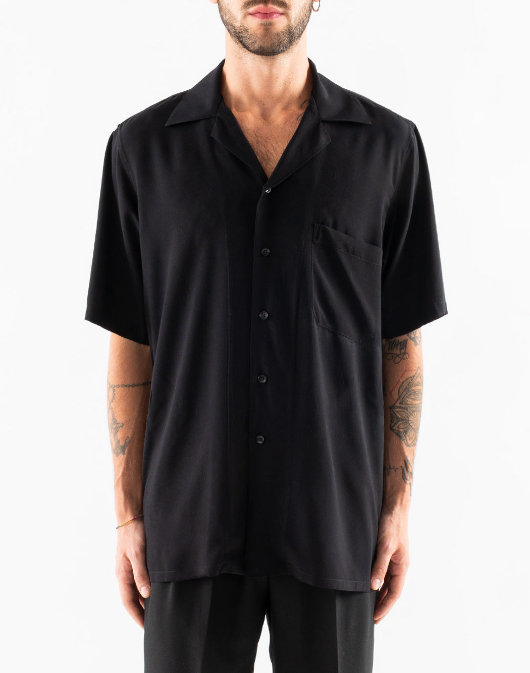 "Corsinelabedoli CAMICIA "BOWLING" Nero"
