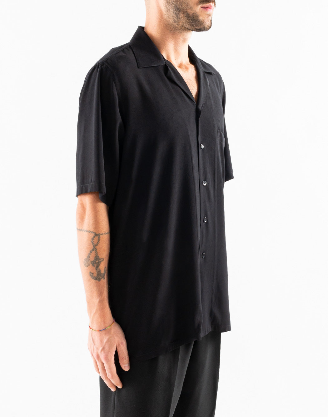 "Corsinelabedoli CAMICIA "BOWLING" Nero"