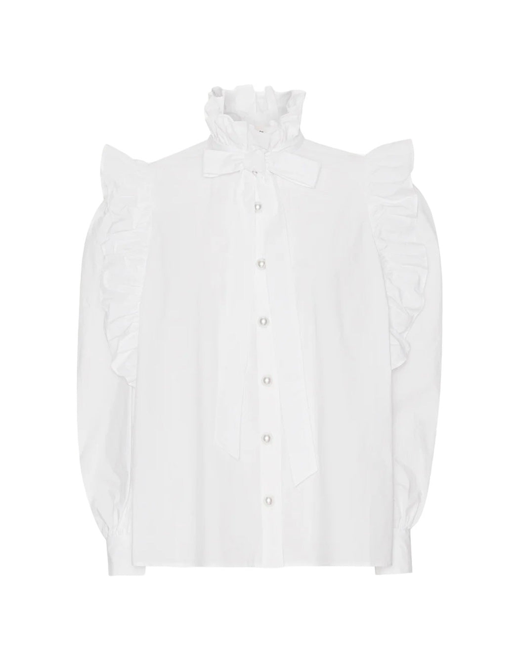 Blouse with ruffle