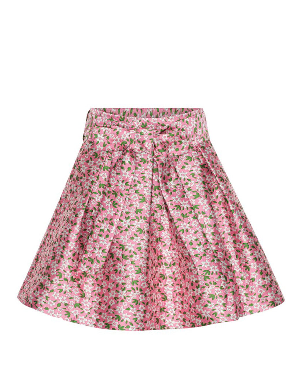 Miniskirt with floral design all over