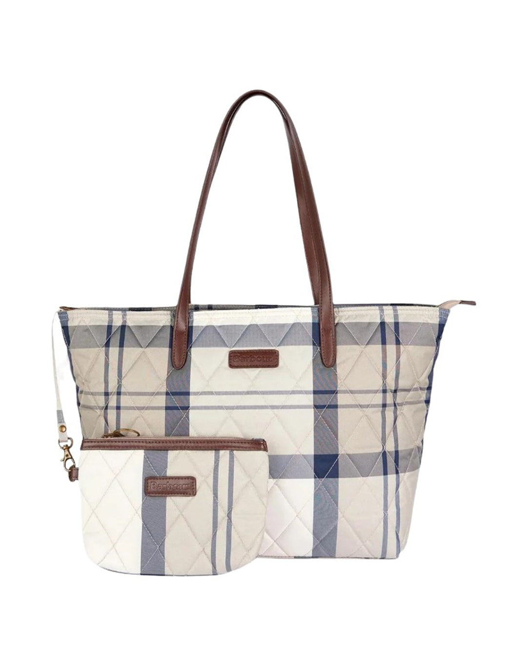 Barbour BORSA CON MOTIVO TARTAN Neutro